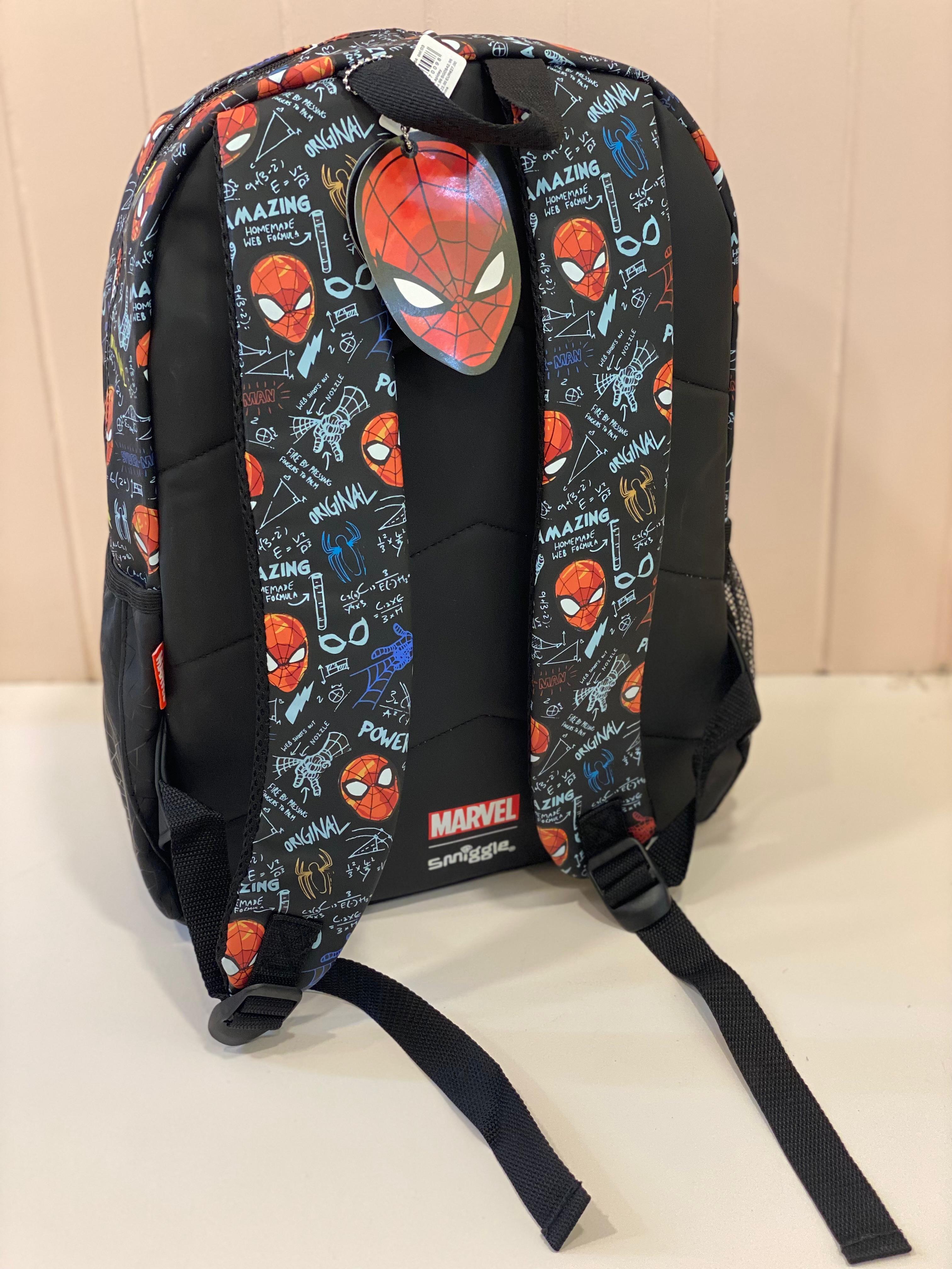 Kids Superhero School Backpack – Spiderman & Marvel Printed Backpack | Lightweight Kids School Bag with Multiple Compartments