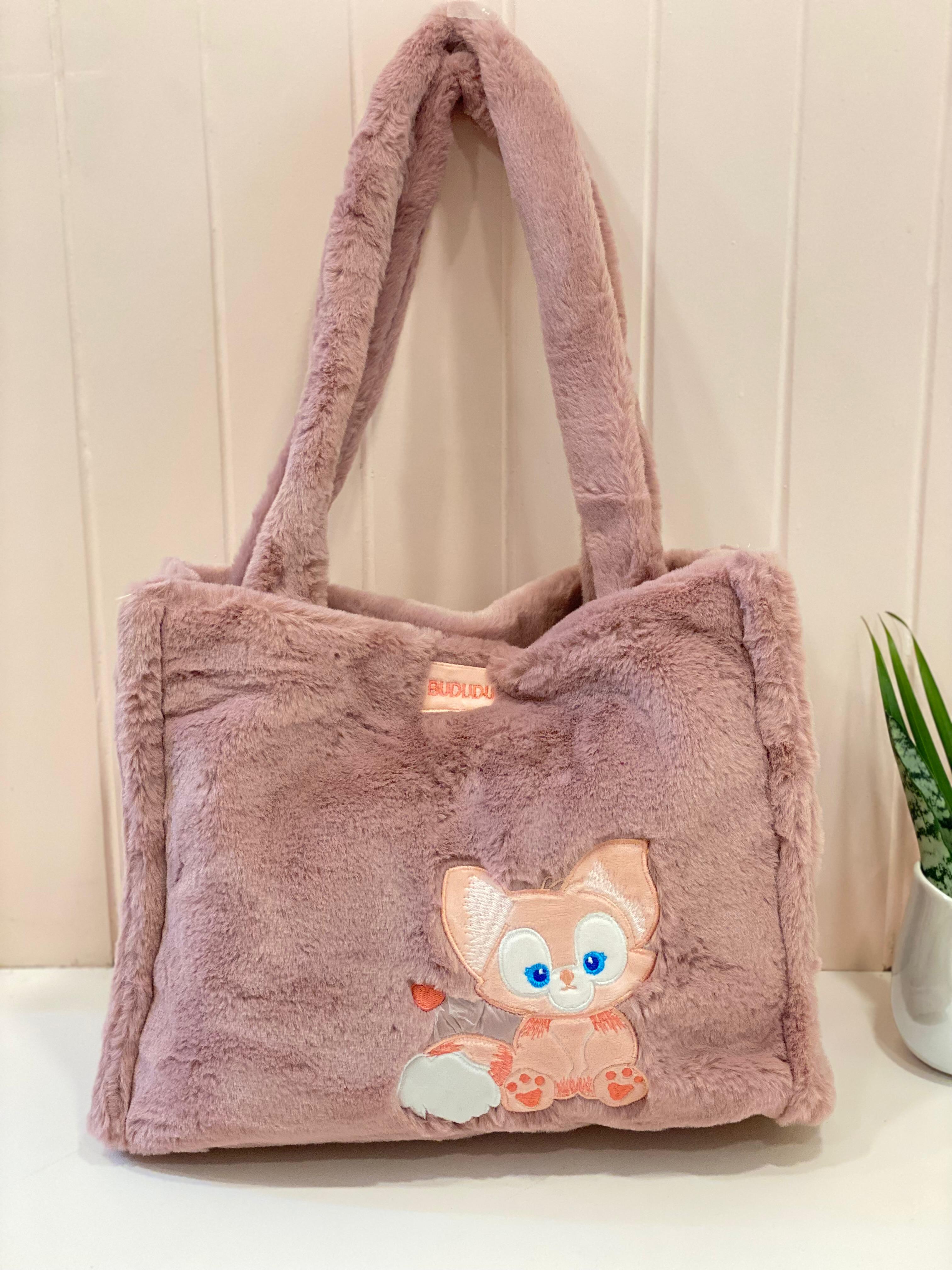 Cute Plush Tote Bag for Women & Girls | Soft Fur Cartoon Shoulder Bag | Kawaii Everyday Handbag