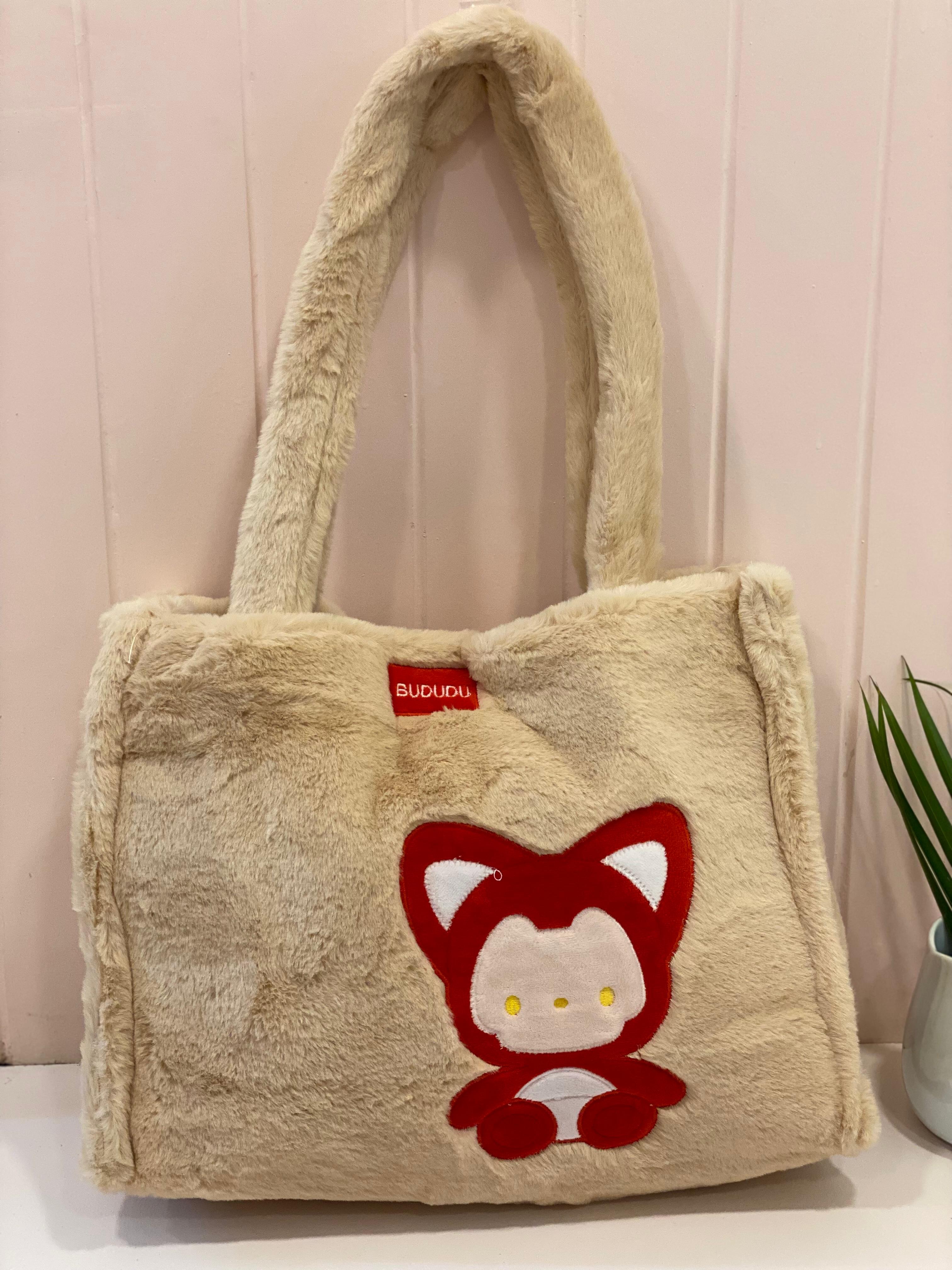Cute Plush Tote Bag for Women & Girls | Soft Fur Cartoon Shoulder Bag | Kawaii Everyday Handbag