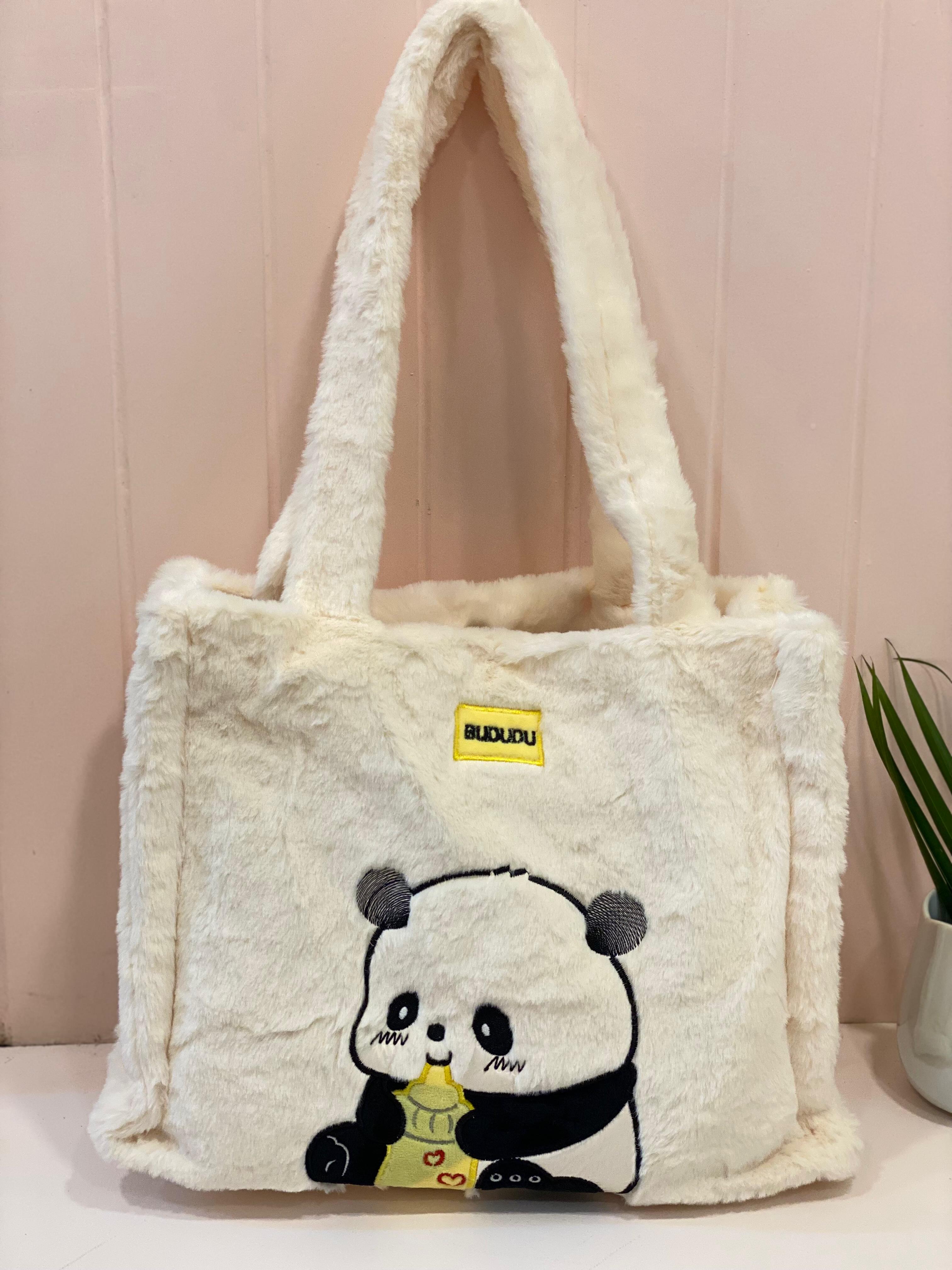 Cute Plush Tote Bag for Women & Girls | Soft Fur Cartoon Shoulder Bag | Kawaii Everyday Handbag