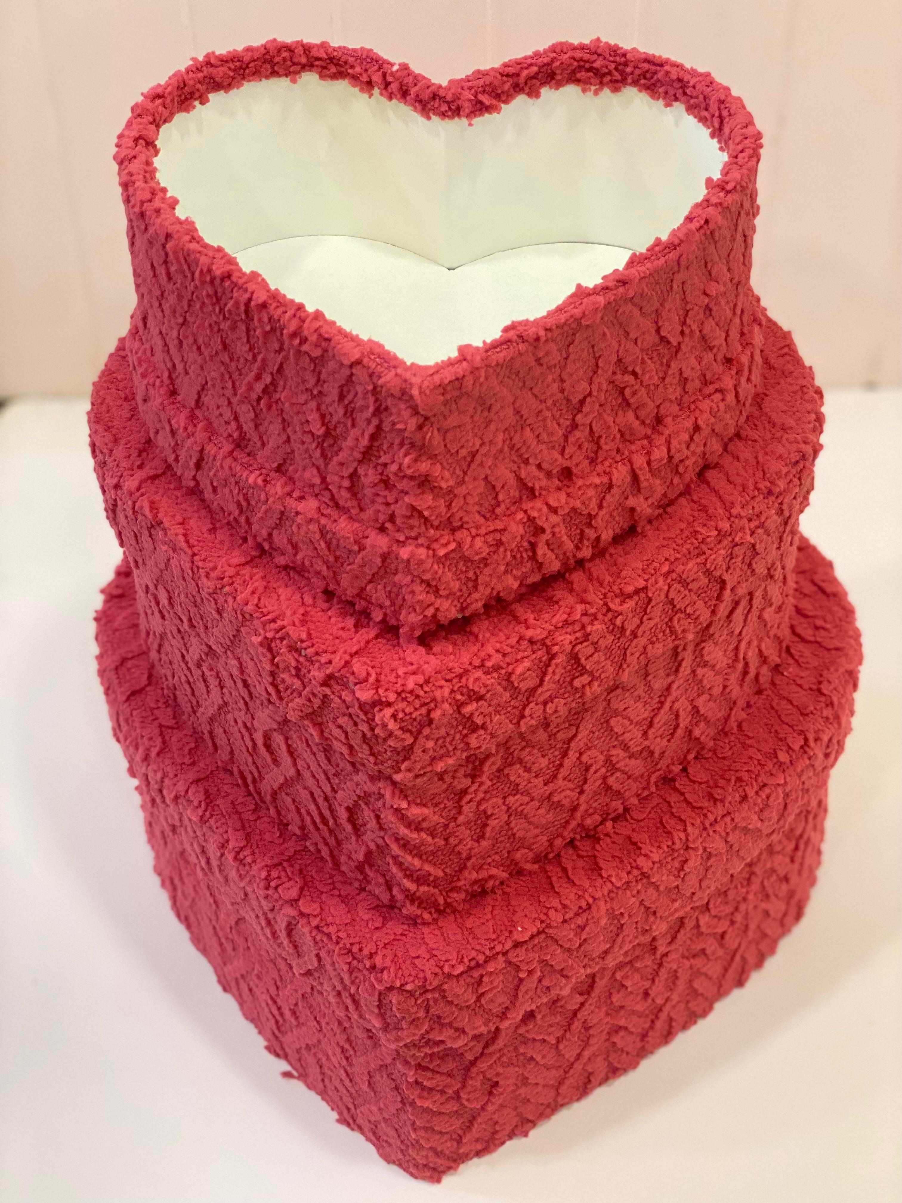 Luxury Fur Heart Storage Box – Plush Decorative Organizer | Heart-Shaped Storage Box