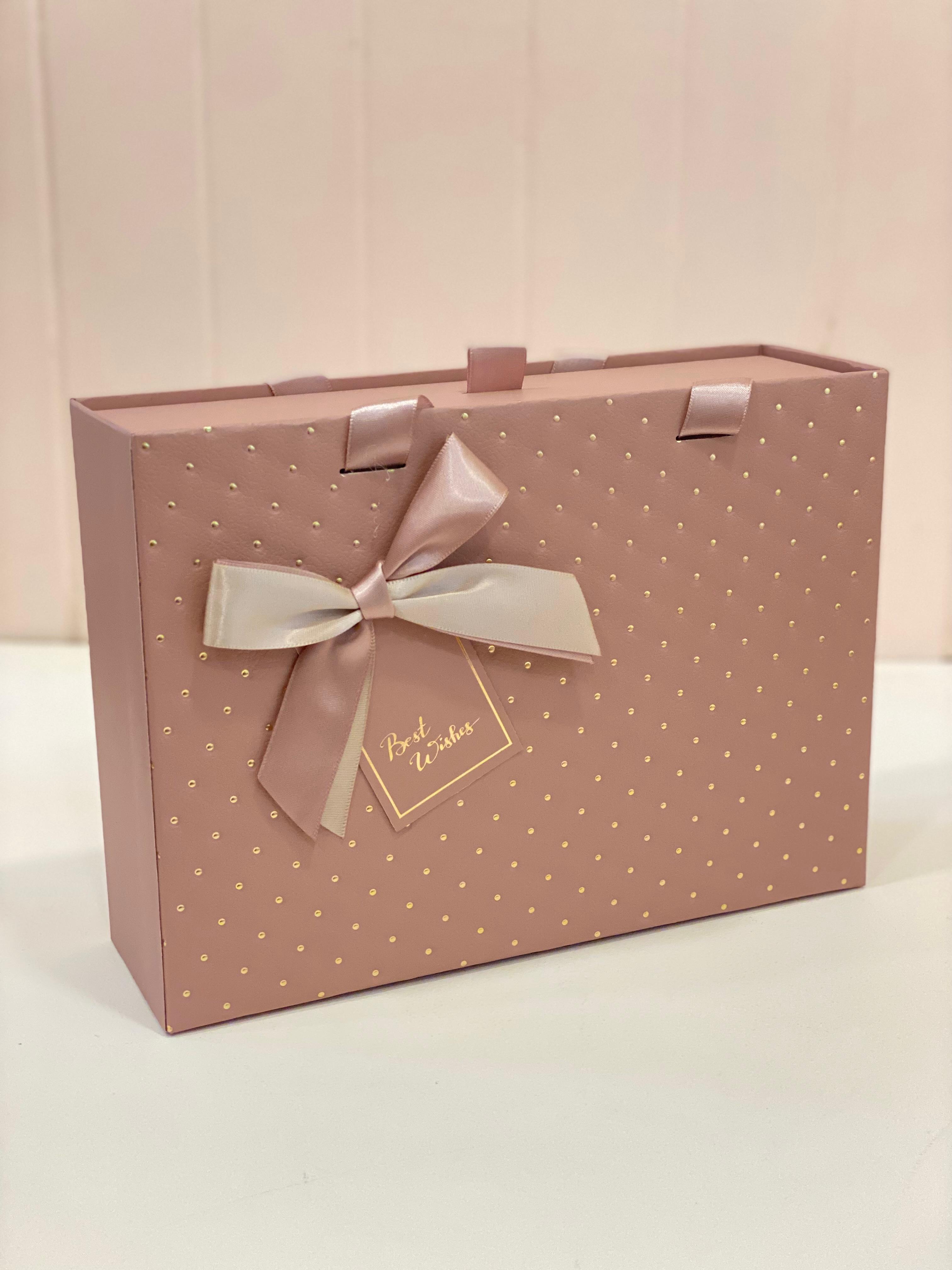 Luxury Ribbon Gift Storage Box with Handle – Premium Magnetic Gift Packaging Box | 3 Sizes & 3 Colors | Reusable Gift Hamper Box