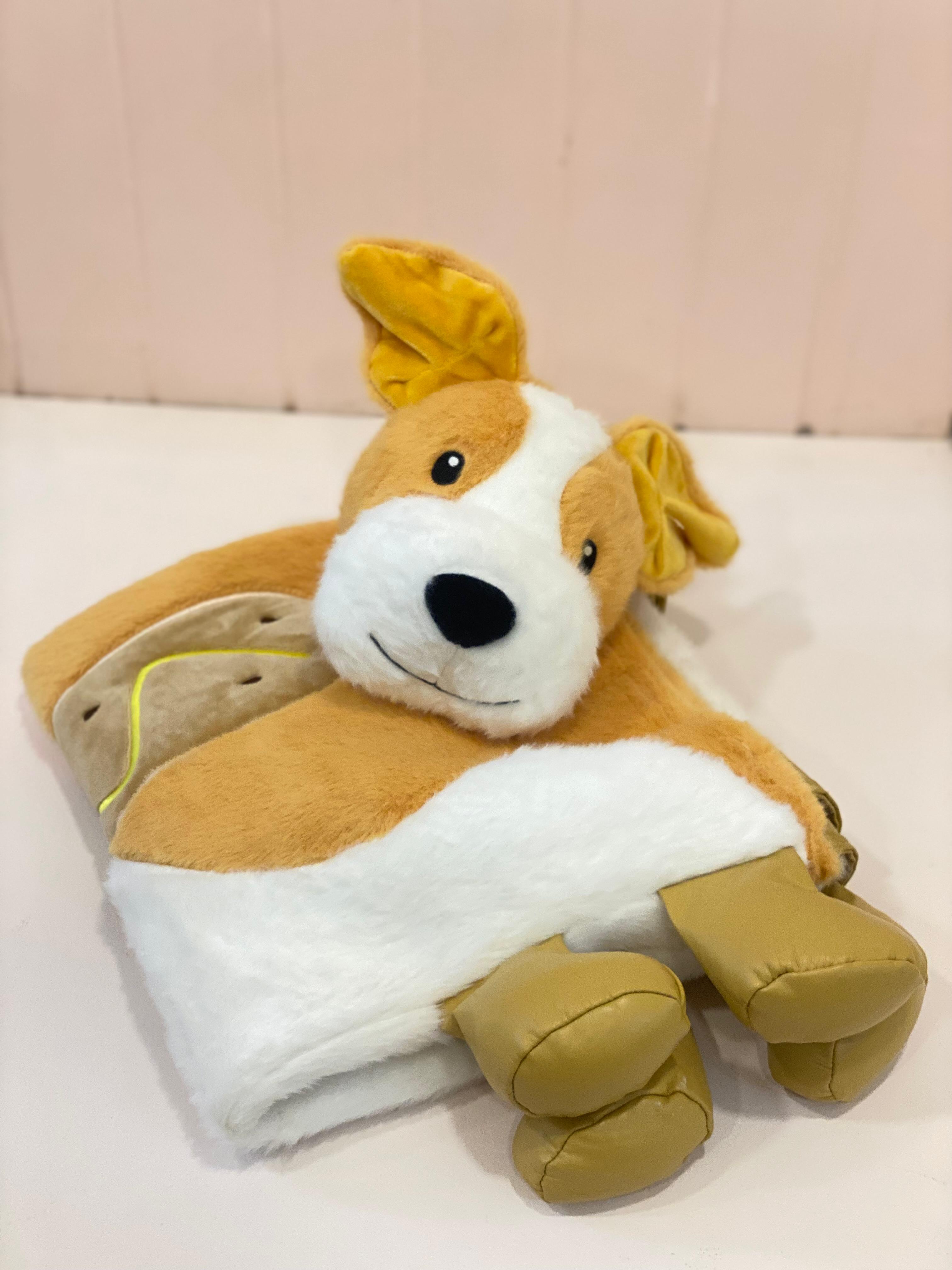 Cute Plush Animal Tote Bag – Soft Cartoon Puppy & Bunny Shoulder Bag | Kawaii Plush Handbag for Kids & Everyday Use