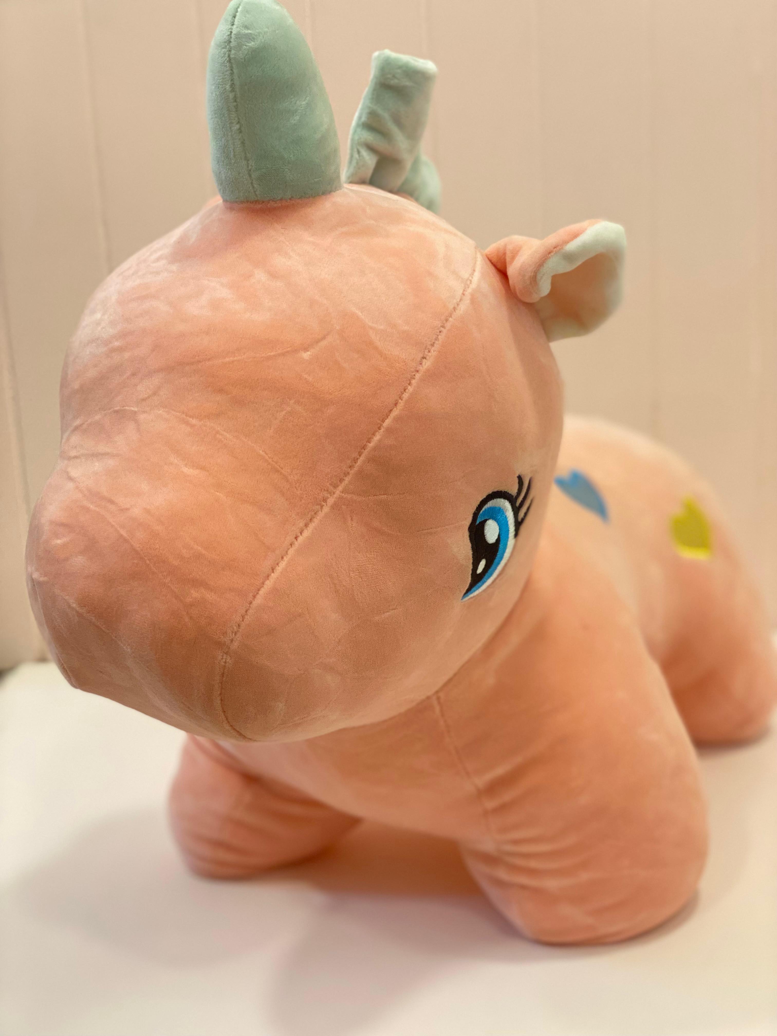 Pastel Unicorn Plush Toy – Soft Stuffed Animal Cushion for Kids & Nursery Decor