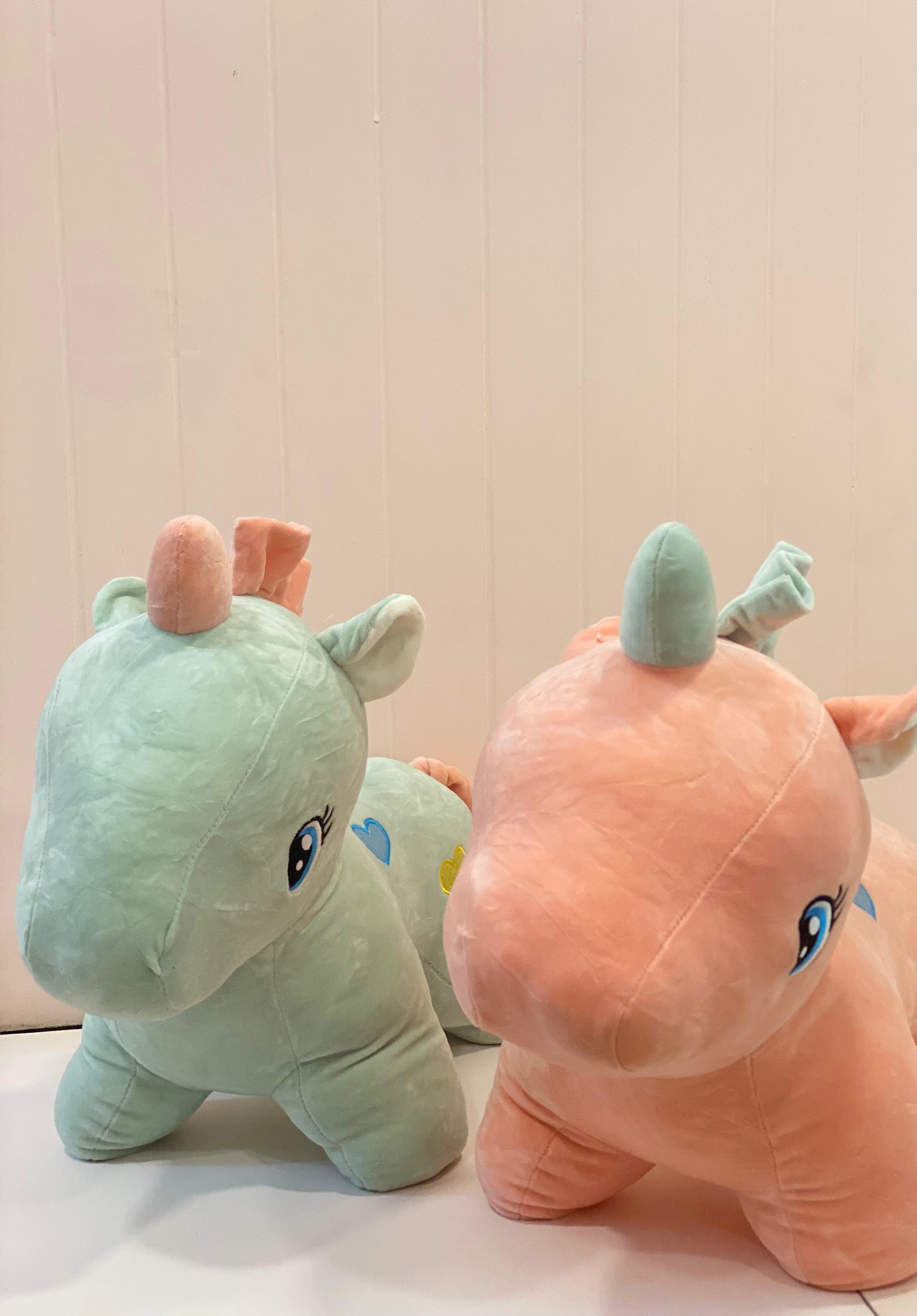 Pastel Unicorn Plush Toy – Soft Stuffed Animal Cushion for Kids & Nursery Decor