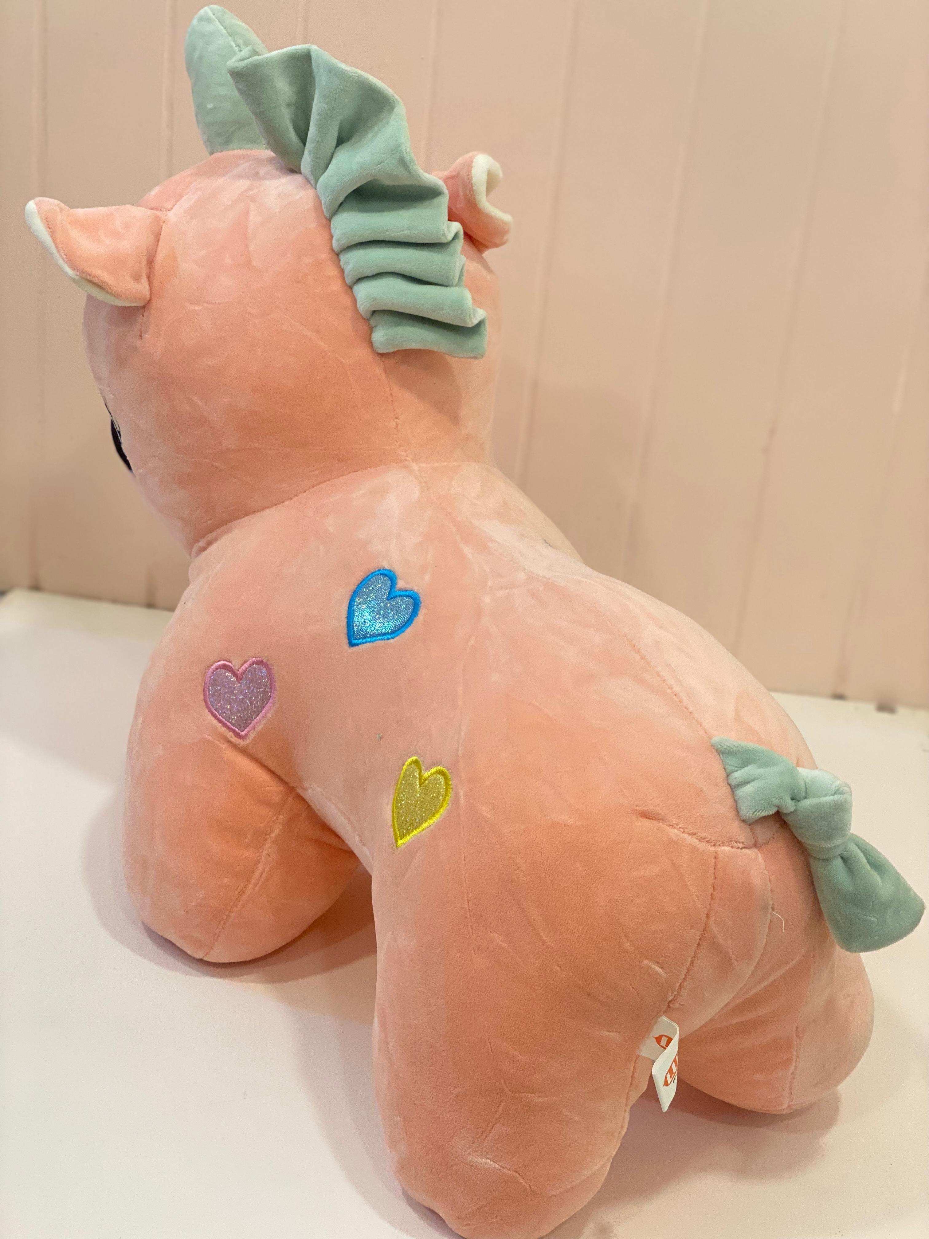 Pastel Unicorn Plush Toy – Soft Stuffed Animal Cushion for Kids & Nursery Decor