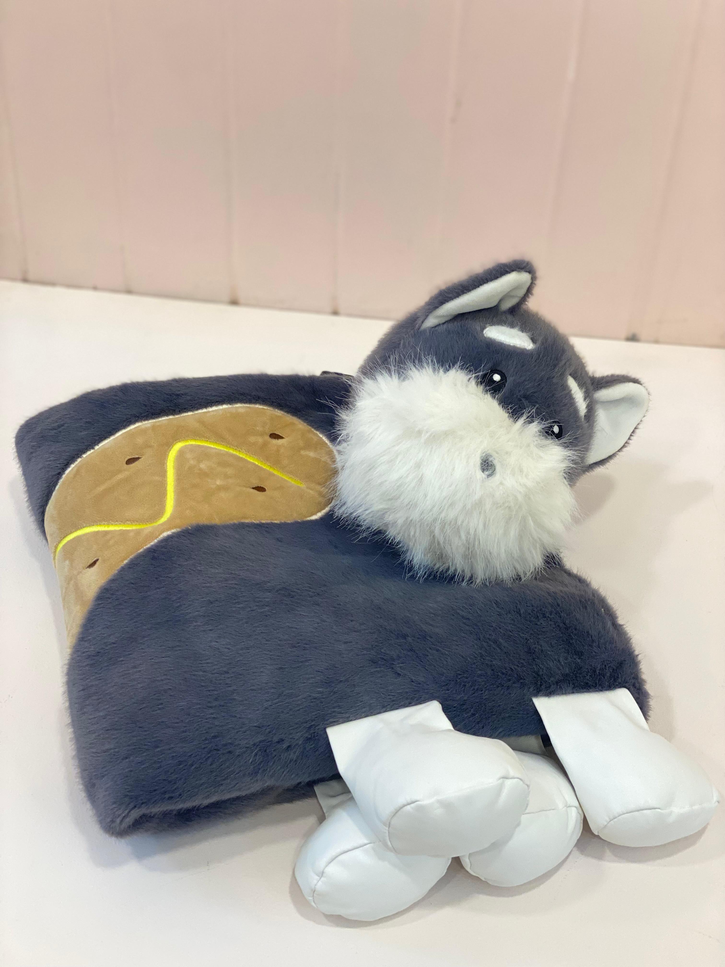 Cute Plush Animal Tote Bag – Soft Cartoon Puppy & Bunny Shoulder Bag | Kawaii Plush Handbag for Kids & Everyday Use