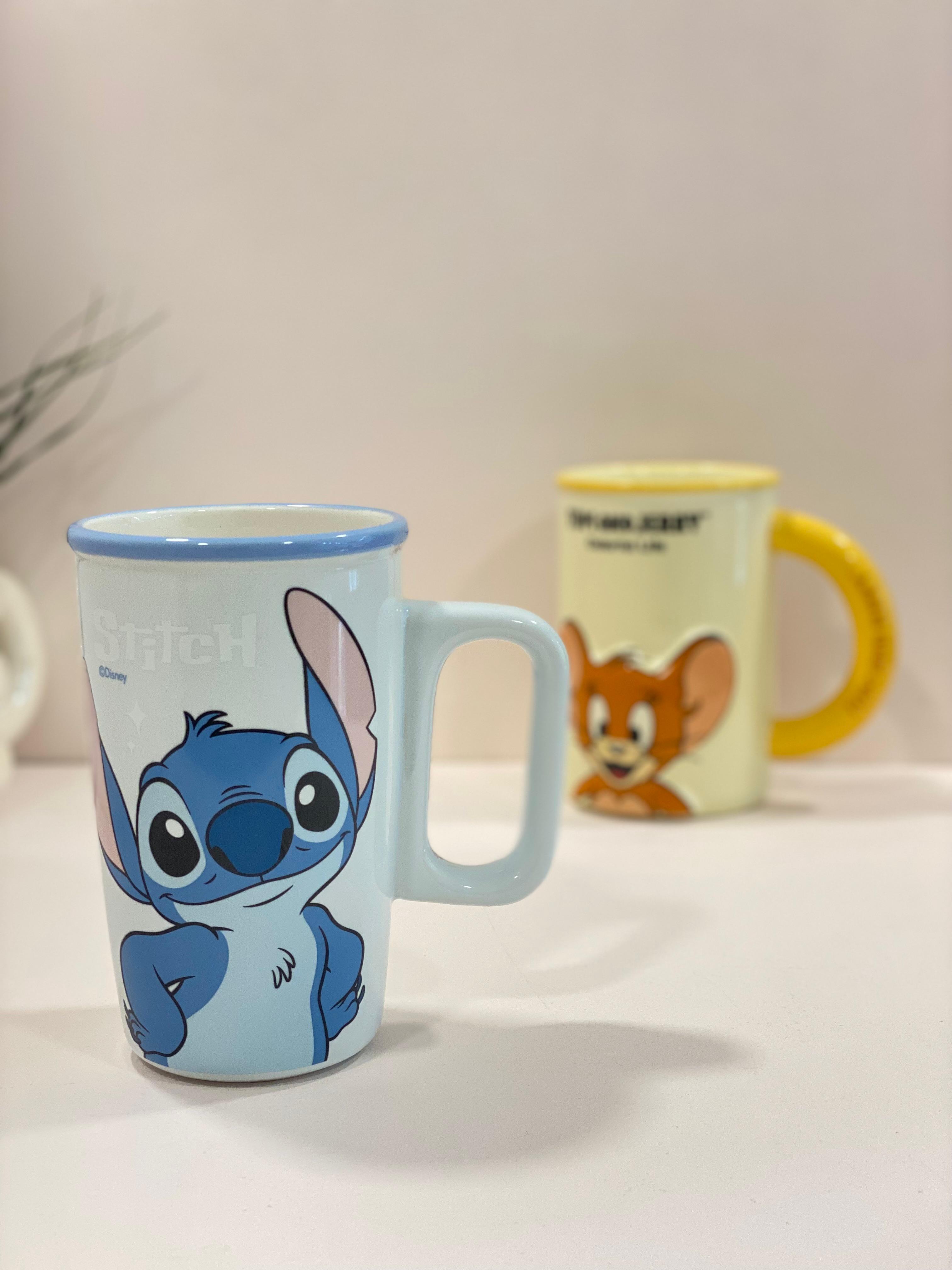 Cartoon Character Ceramic Mug – Stitch & Tom and Jerry Coffee Mug | Cute Aesthetic Tea Cup | Kids & Gift Mug