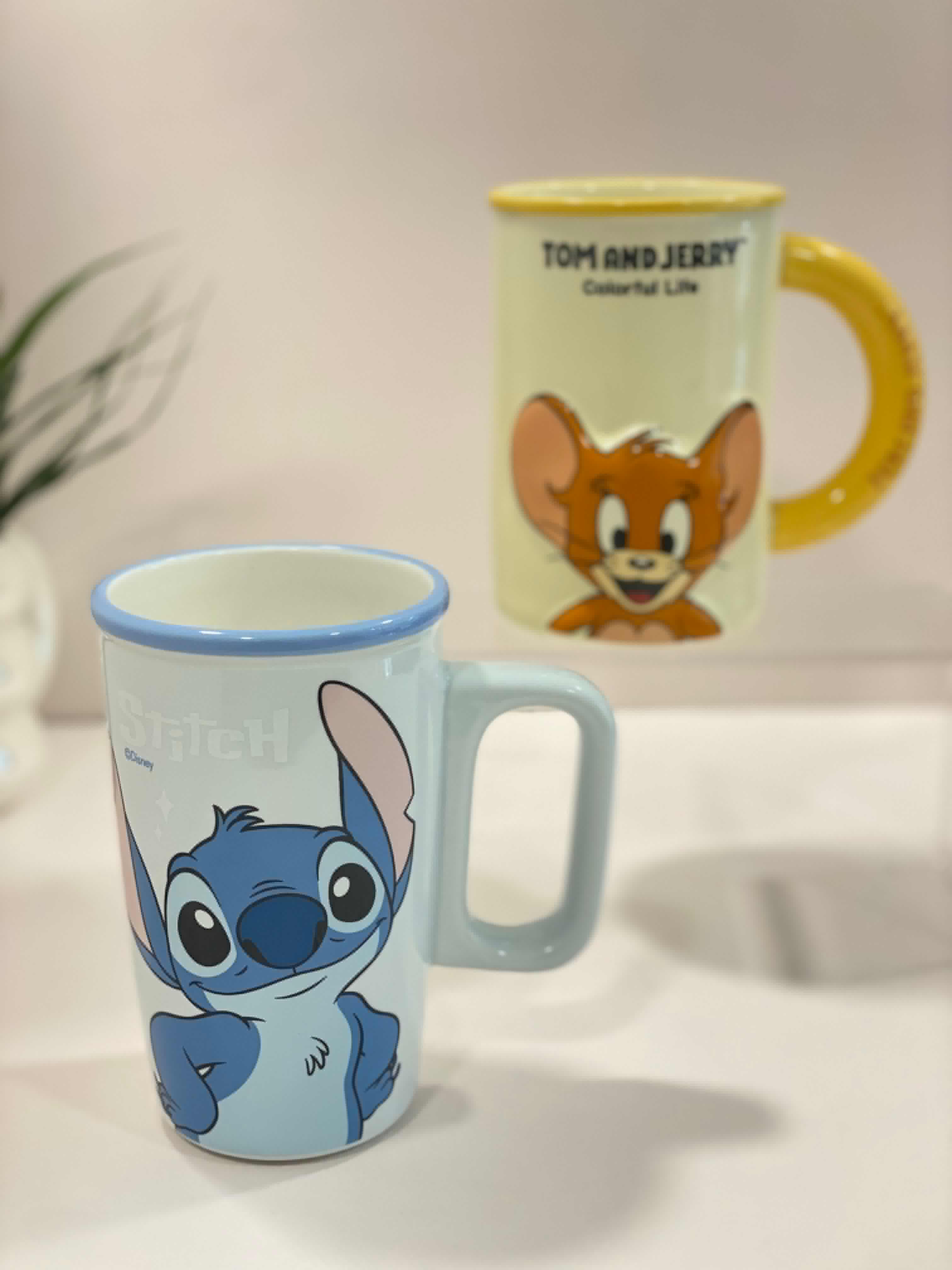 Cartoon Character Ceramic Mug – Stitch & Tom and Jerry Coffee Mug | Cute Aesthetic Tea Cup | Kids & Gift Mug