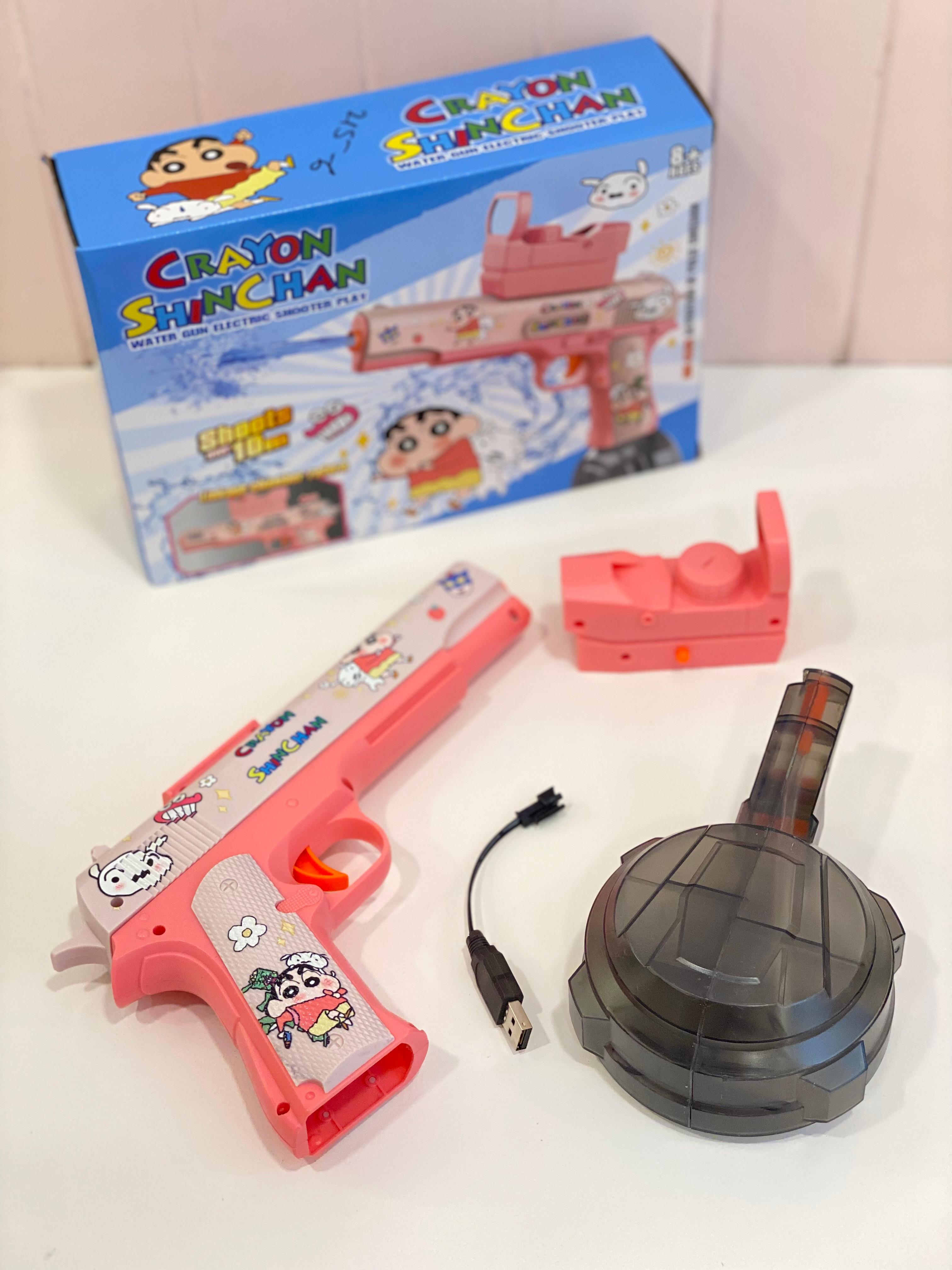 Crayon Shinchan Electric Water Gun Toy – Rechargeable Automatic Water Blaster for Kids | Summer Outdoor Spray Toy