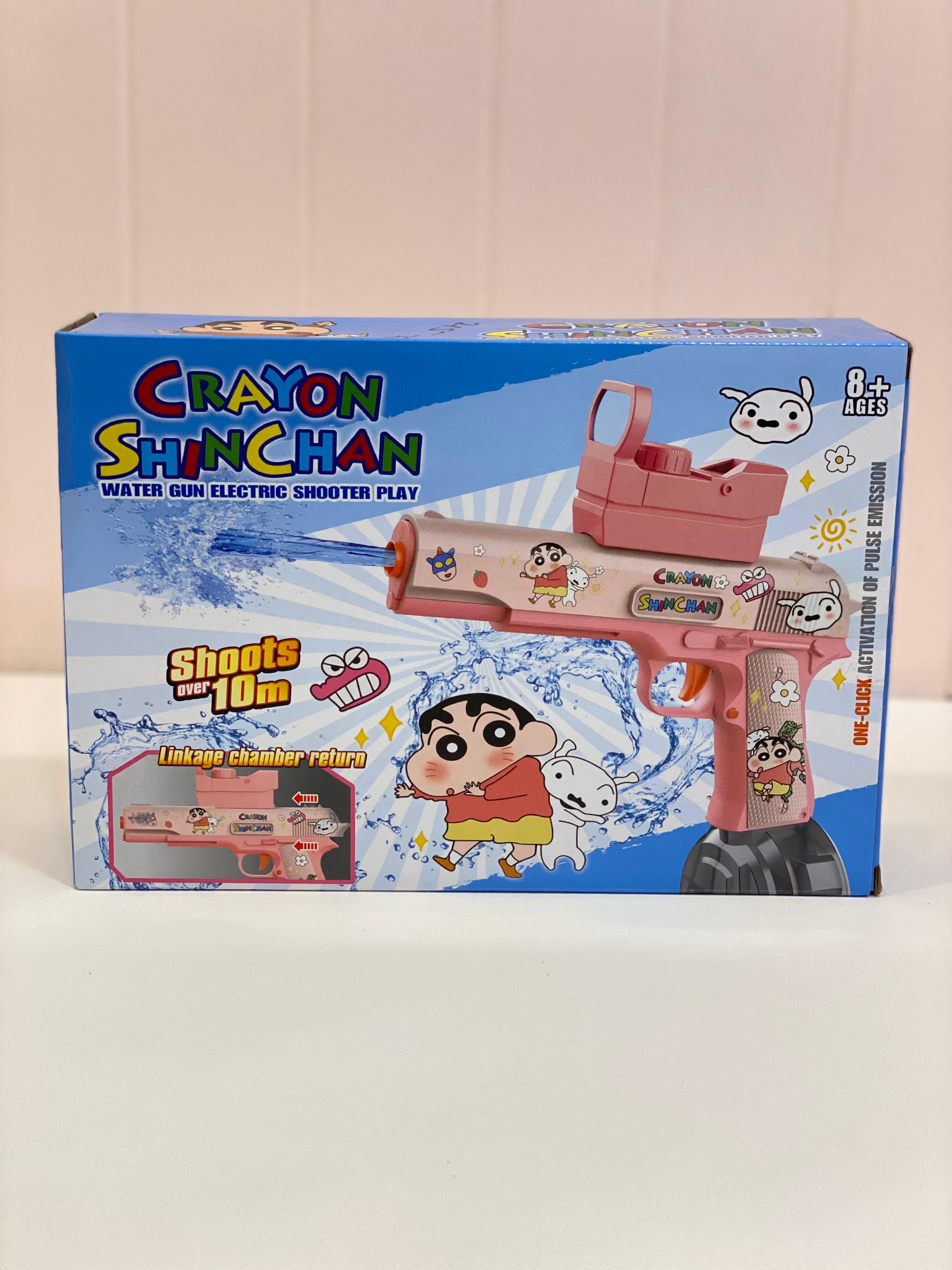 Crayon Shinchan Electric Water Gun Toy – Rechargeable Automatic Water Blaster for Kids | Summer Outdoor Spray Toy