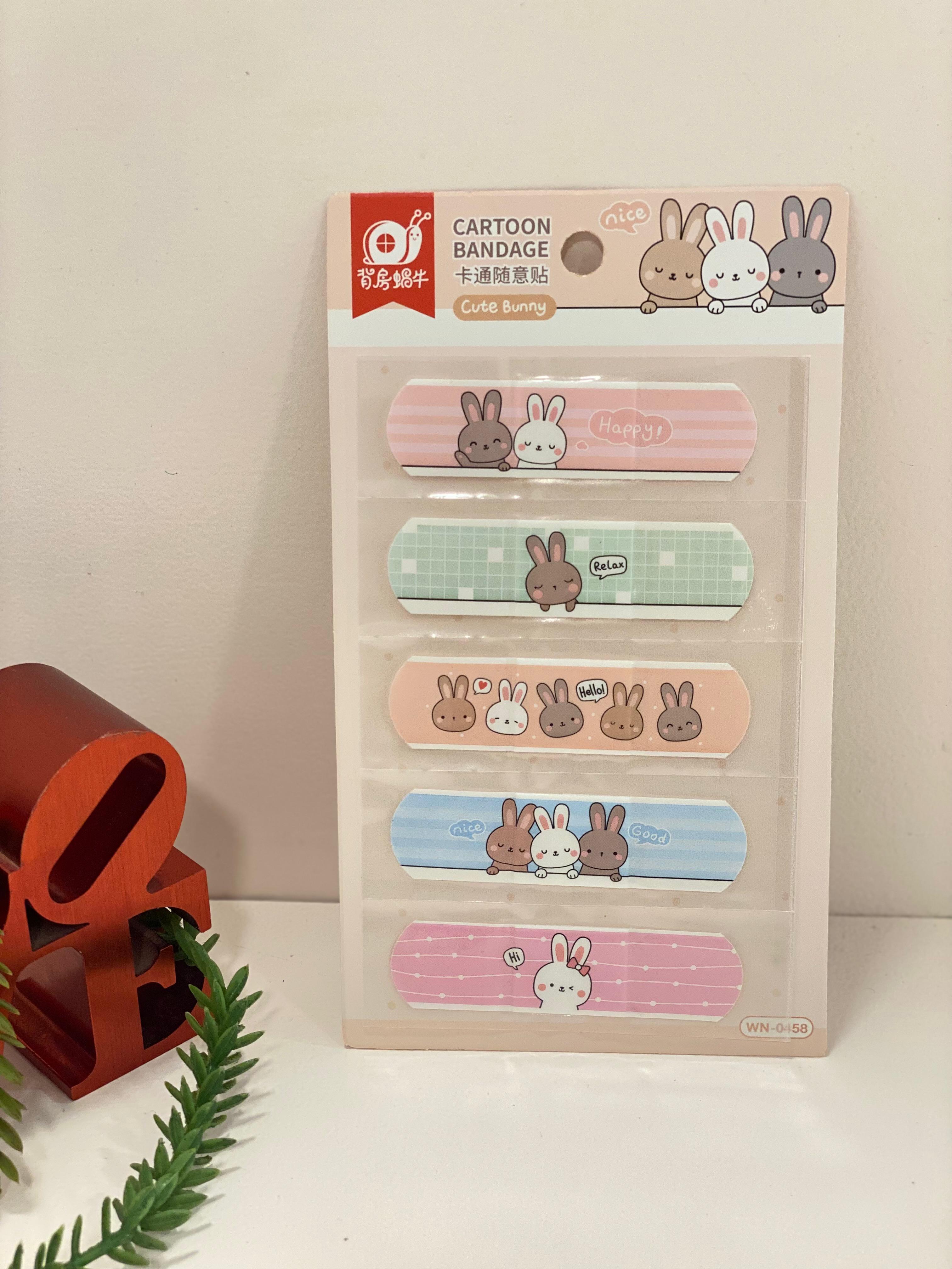 Cute Cartoon Printed Bandage Set – Kids Adhesive Bandages | Kawaii Character First Aid Plasters | Bunny, Dino & Sanrio Style Designs