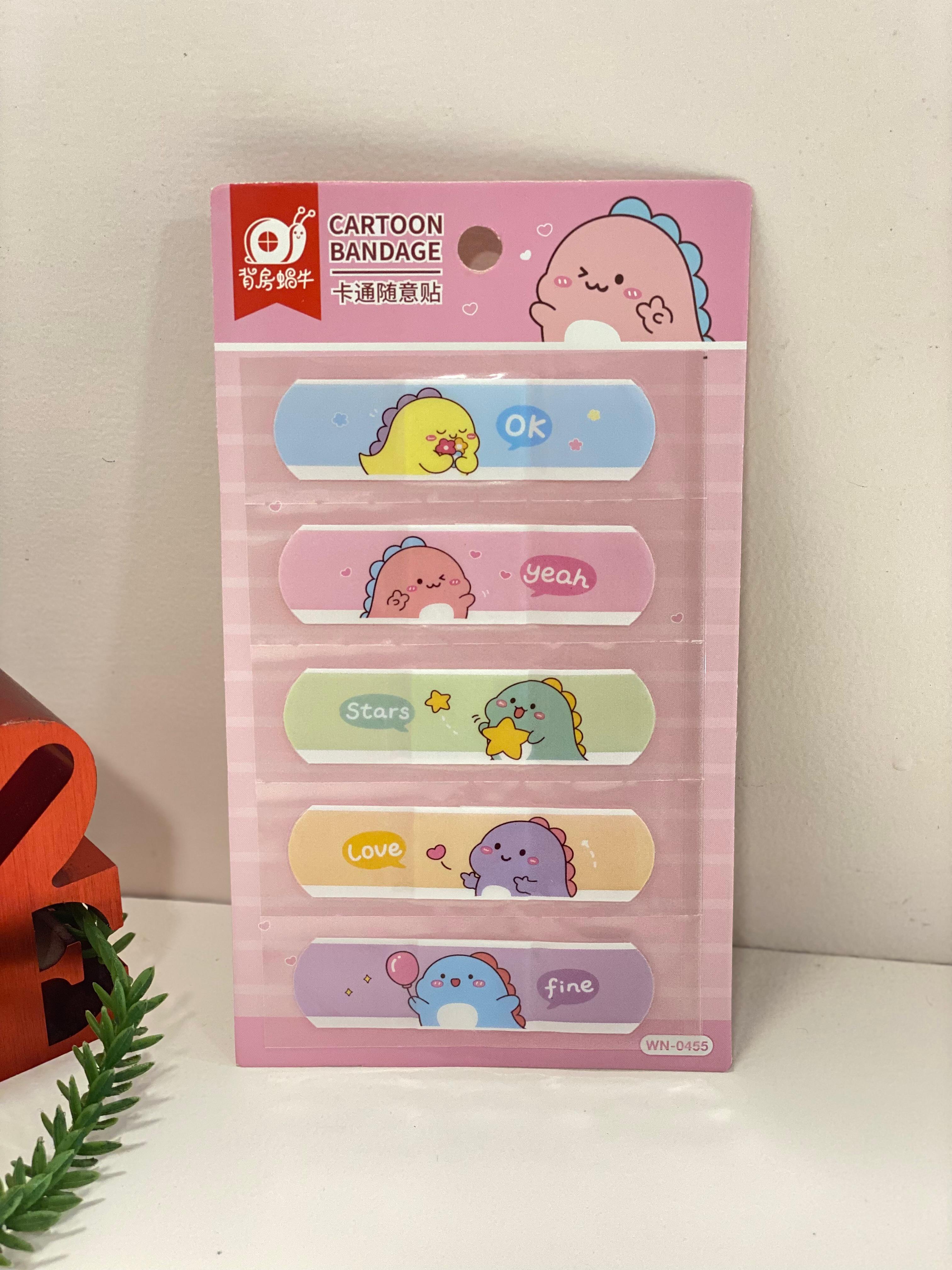 Cute Cartoon Printed Bandage Set – Kids Adhesive Bandages | Kawaii Character First Aid Plasters | Bunny, Dino & Sanrio Style Designs