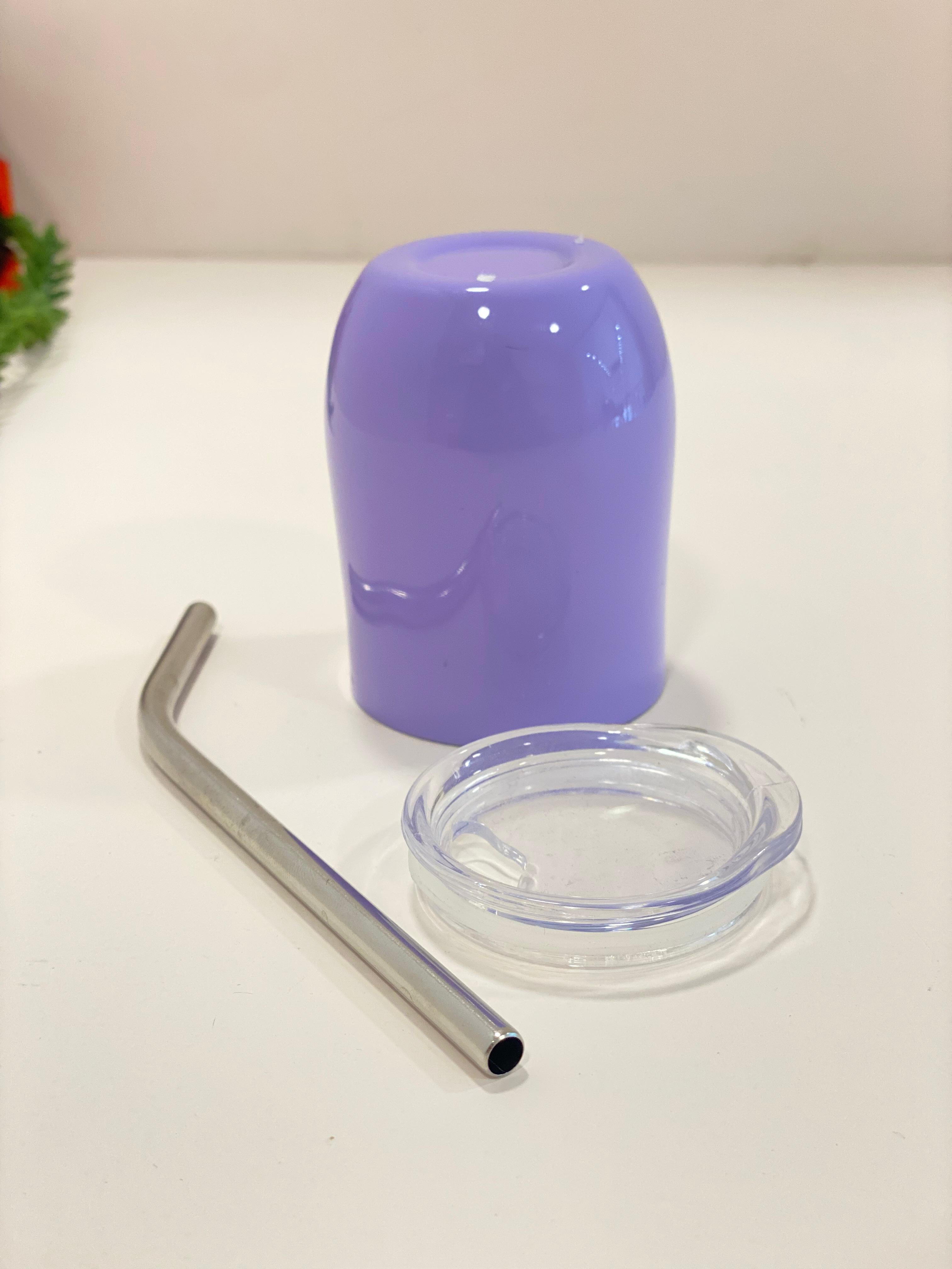 Mini Stainless Steel Insulated Tumbler Cup with Lid & Metal Straw – Cute Travel Coffee Mug