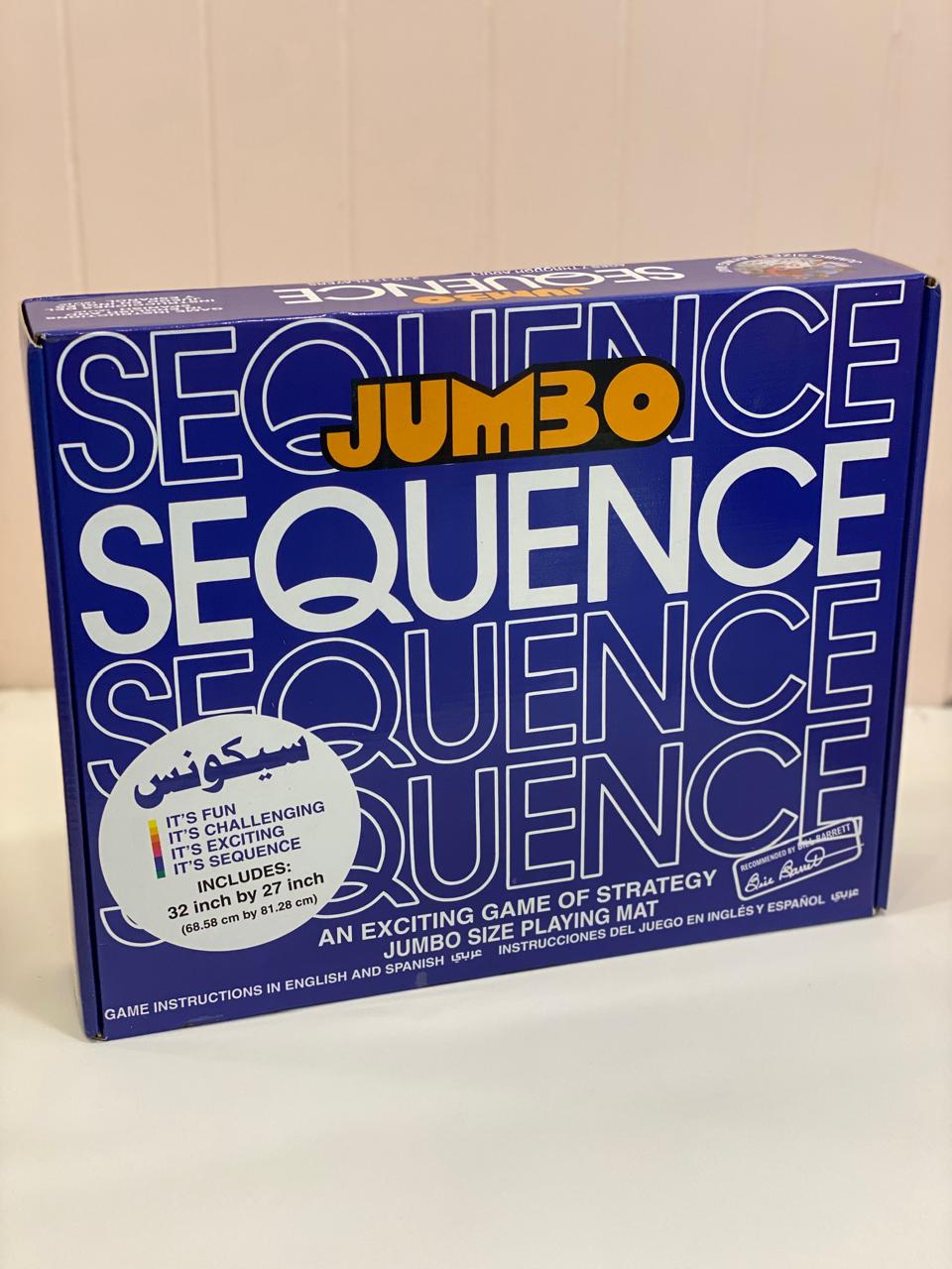 umbo Sequence Board Game – Large Family Strategy Game with 32 x 27 Inch Playing Mat