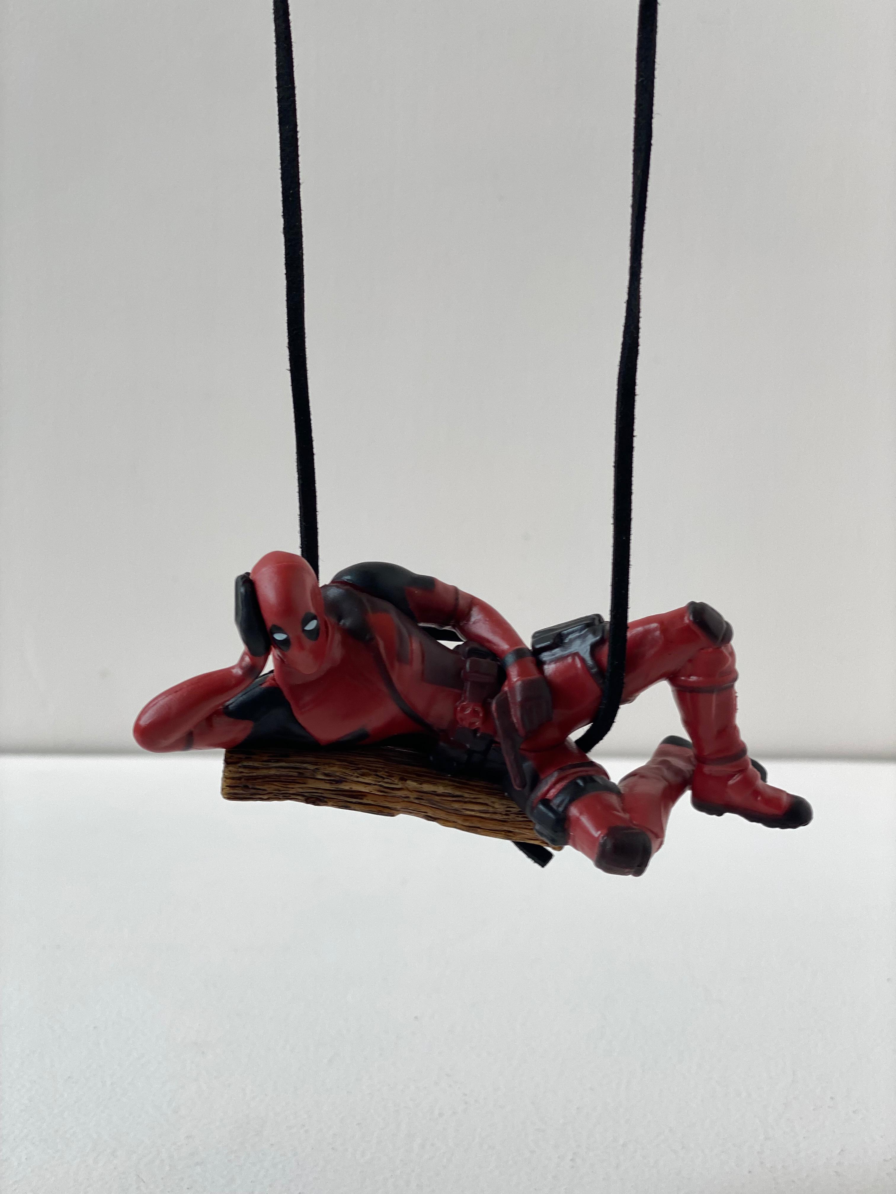 Deadpool Swing Hanging Car Ornament – Funny Superhero Car Decor Collectible