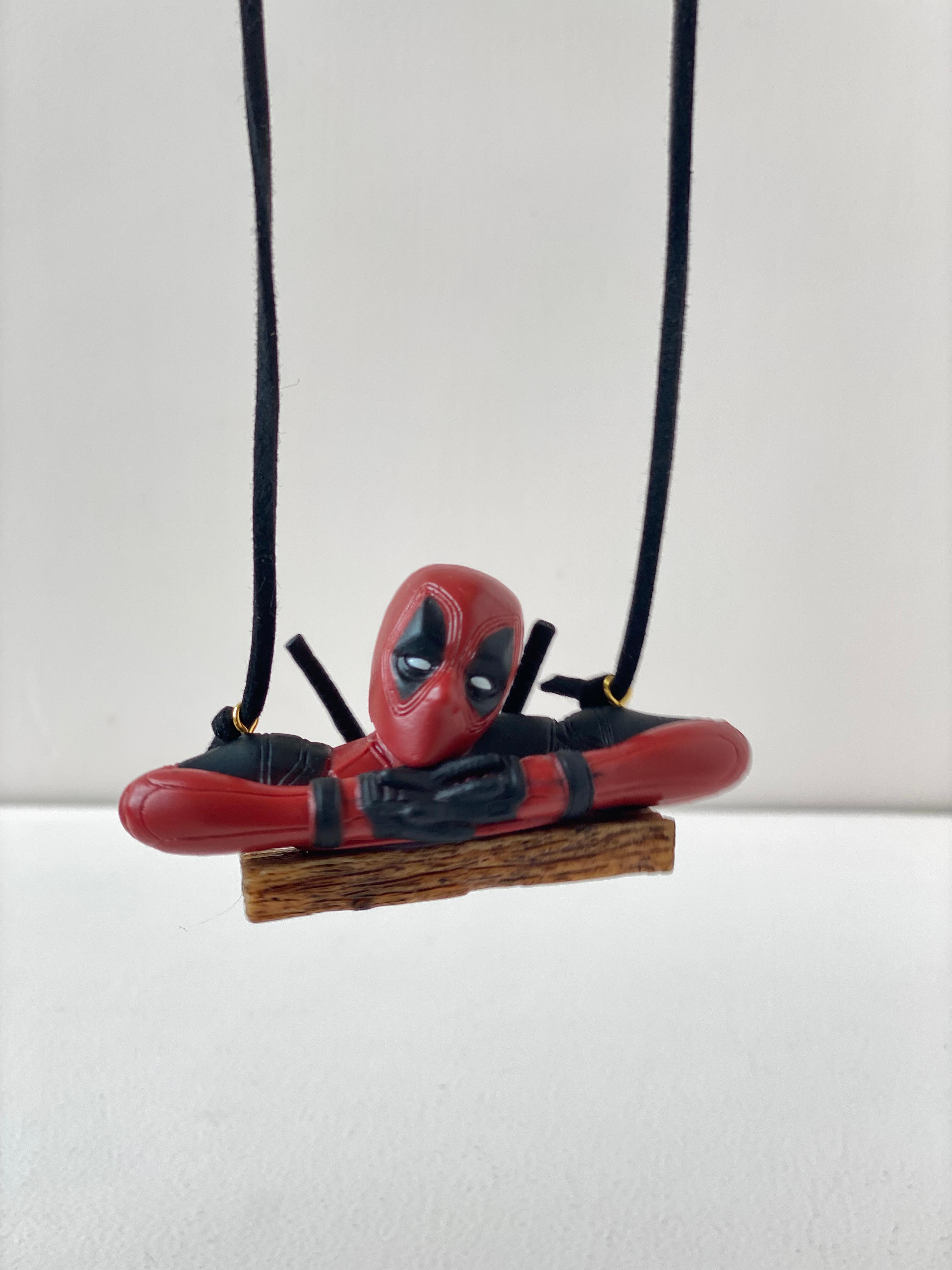 Deadpool Swing Hanging Car Ornament – Funny Superhero Car Decor Collectible