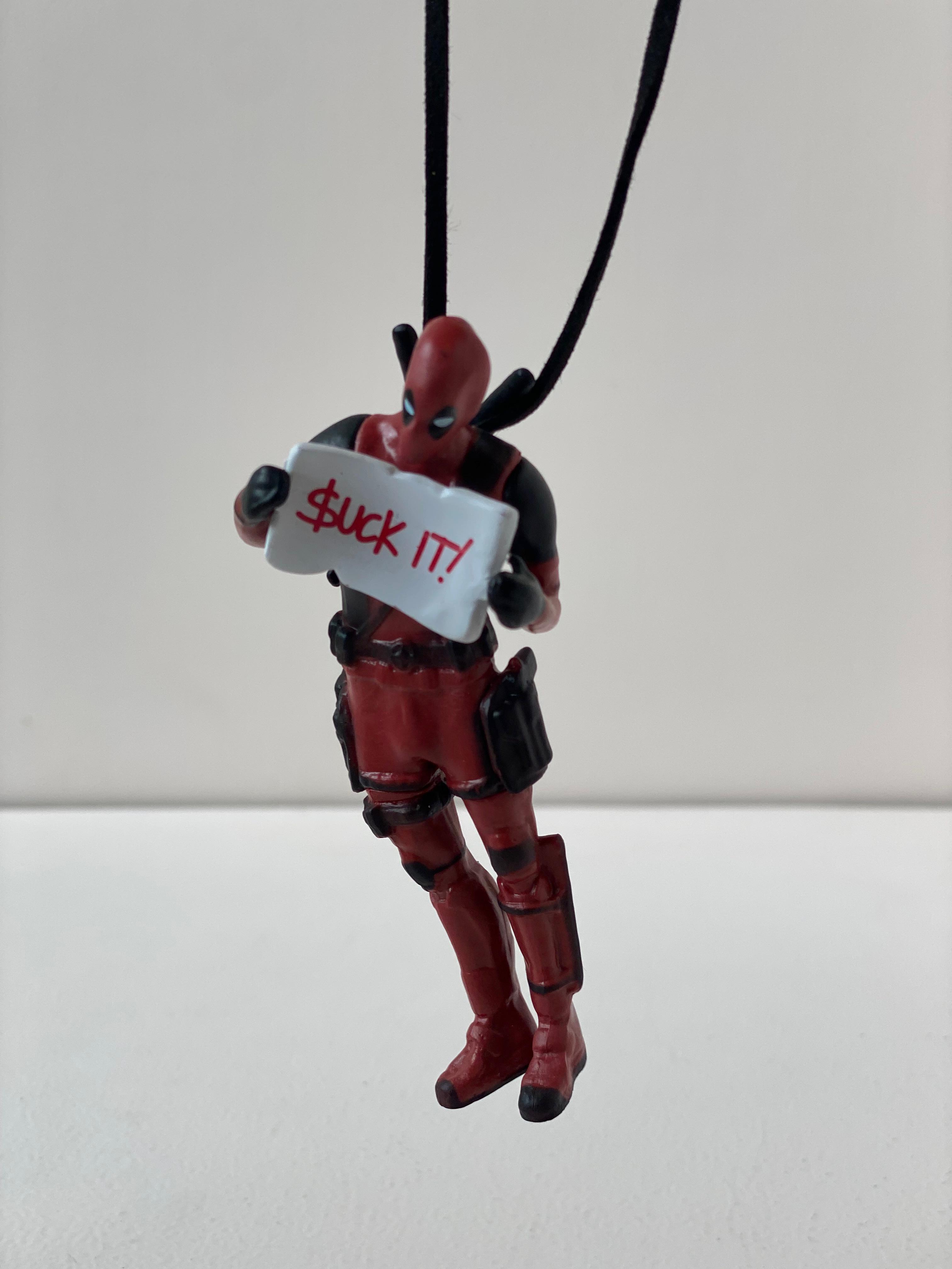 Deadpool Swing Hanging Car Ornament – Funny Superhero Car Decor Collectible