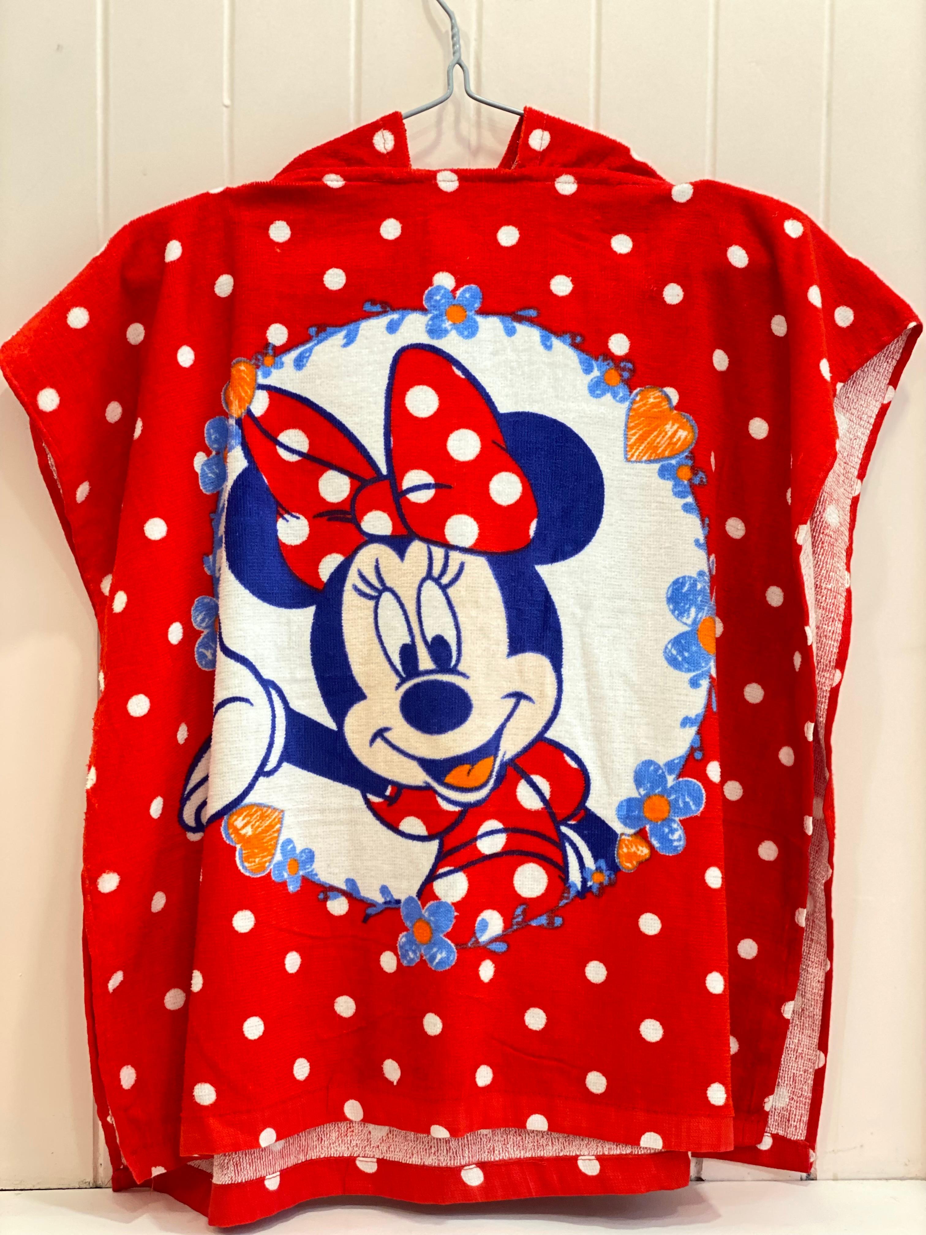 Kids Minnie Mouse Hooded Towel Poncho – Soft Cartoon Bath & Beach Towel for Girls