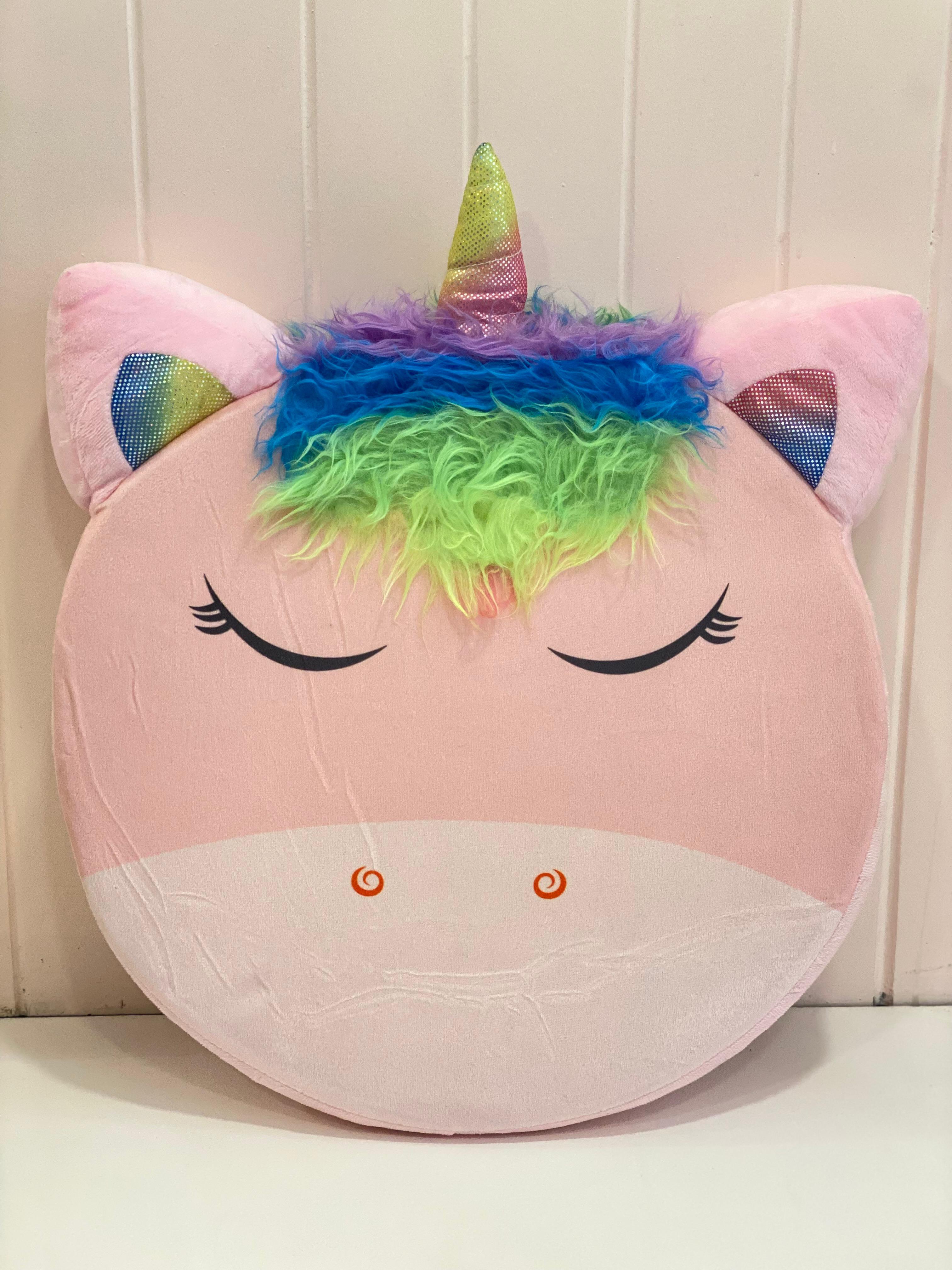 Cute Unicorn Plush Pillow Cushion – Soft Kawaii Decorative Pillow for Kids Room