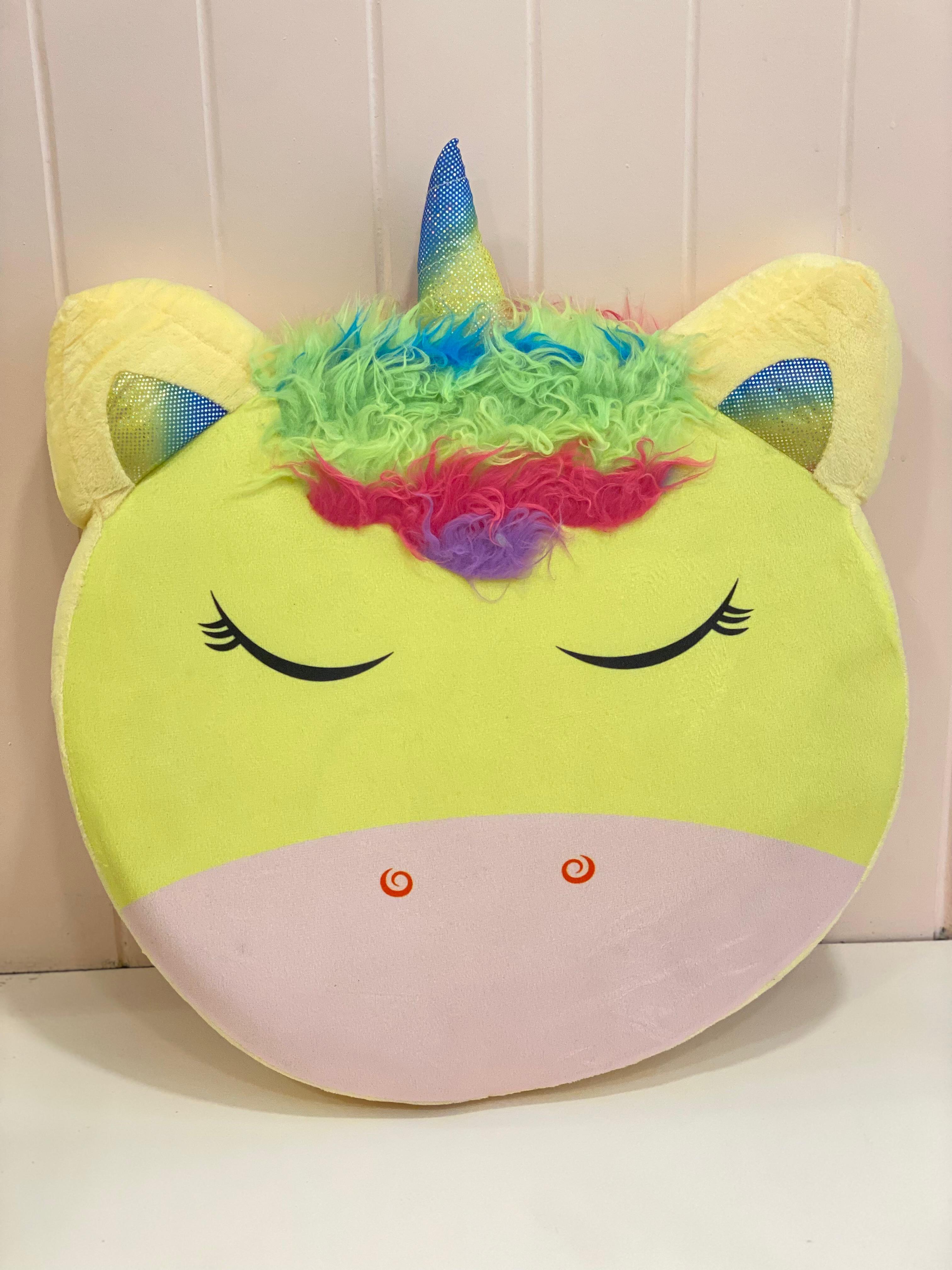 Cute Unicorn Plush Pillow Cushion – Soft Kawaii Decorative Pillow for Kids Room