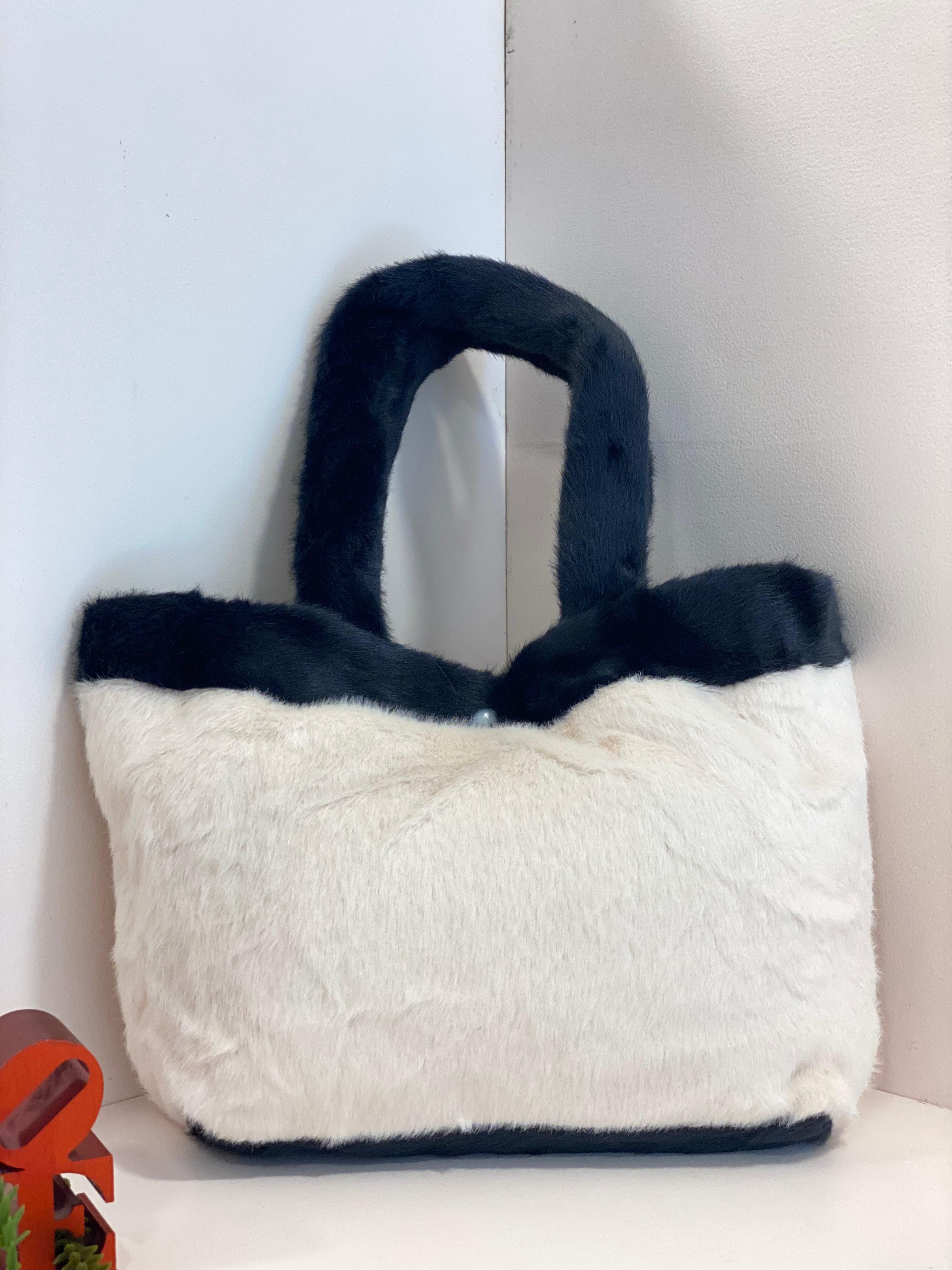 Cute Panda Plush Tote Bag – Soft Kawaii Shoulder Bag for Girls & Teens