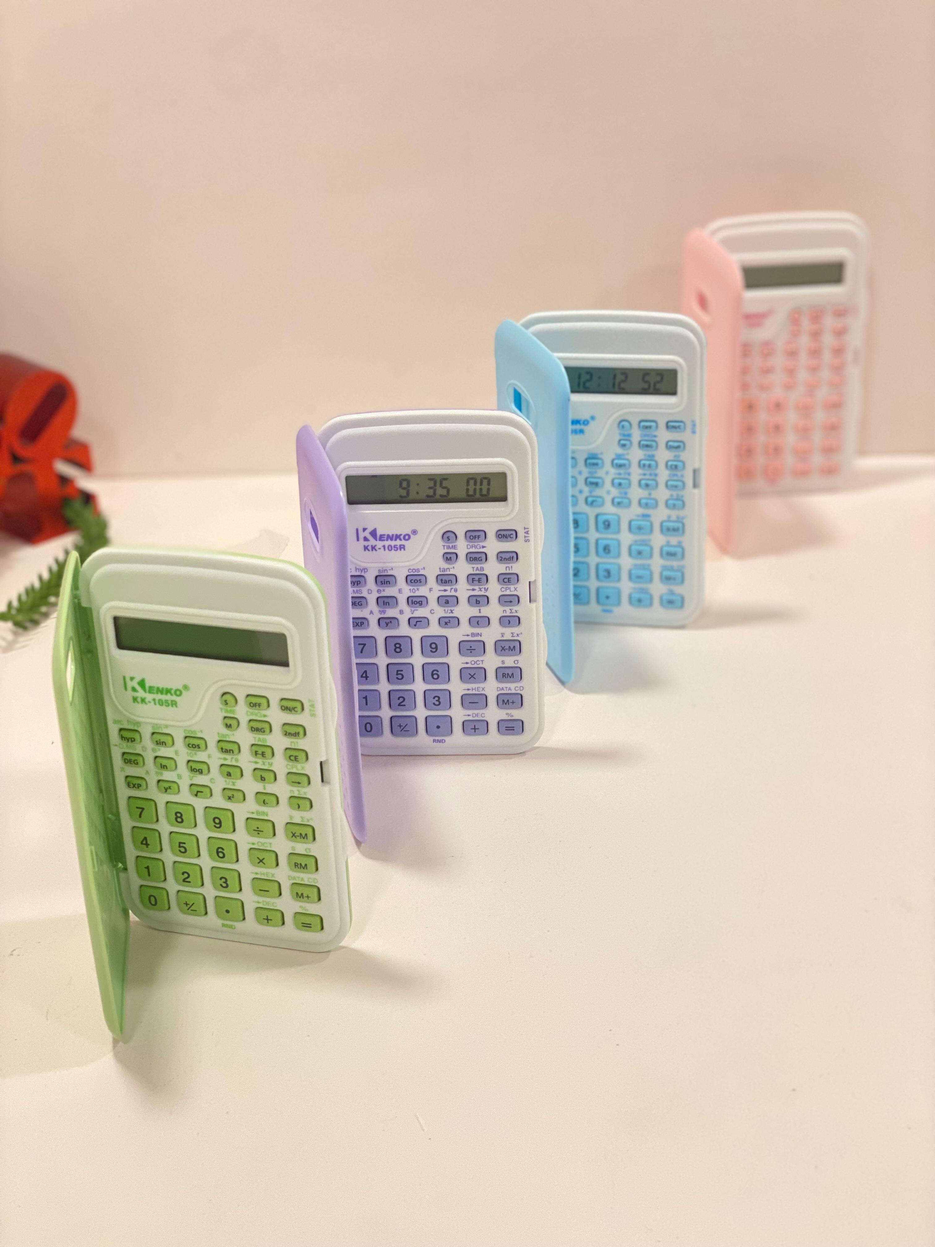 Pastel Scientific Calculator with Protective Flip Cover – Portable Student Calculator for School & Office