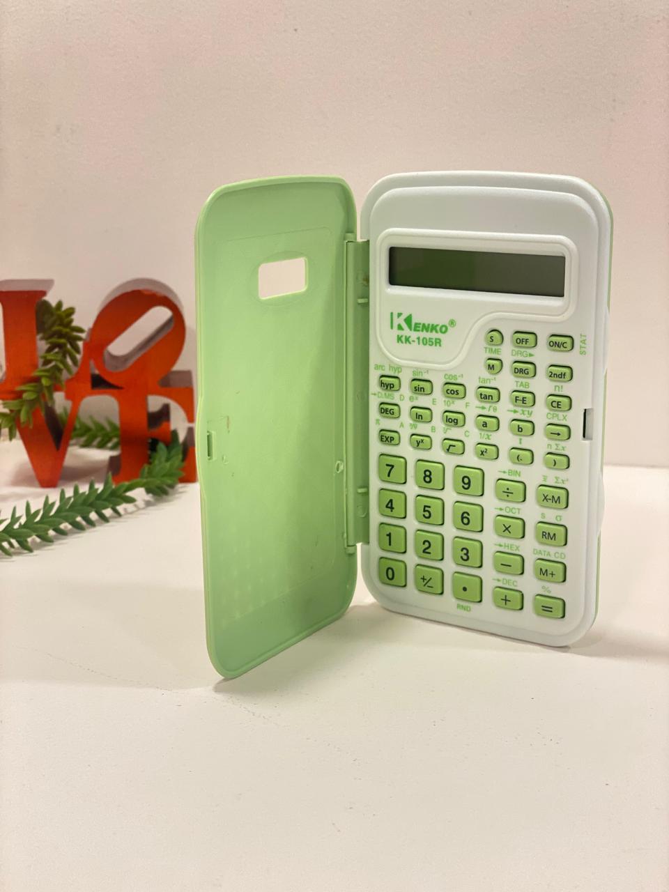 Pastel Scientific Calculator with Protective Flip Cover – Portable Student Calculator for School & Office