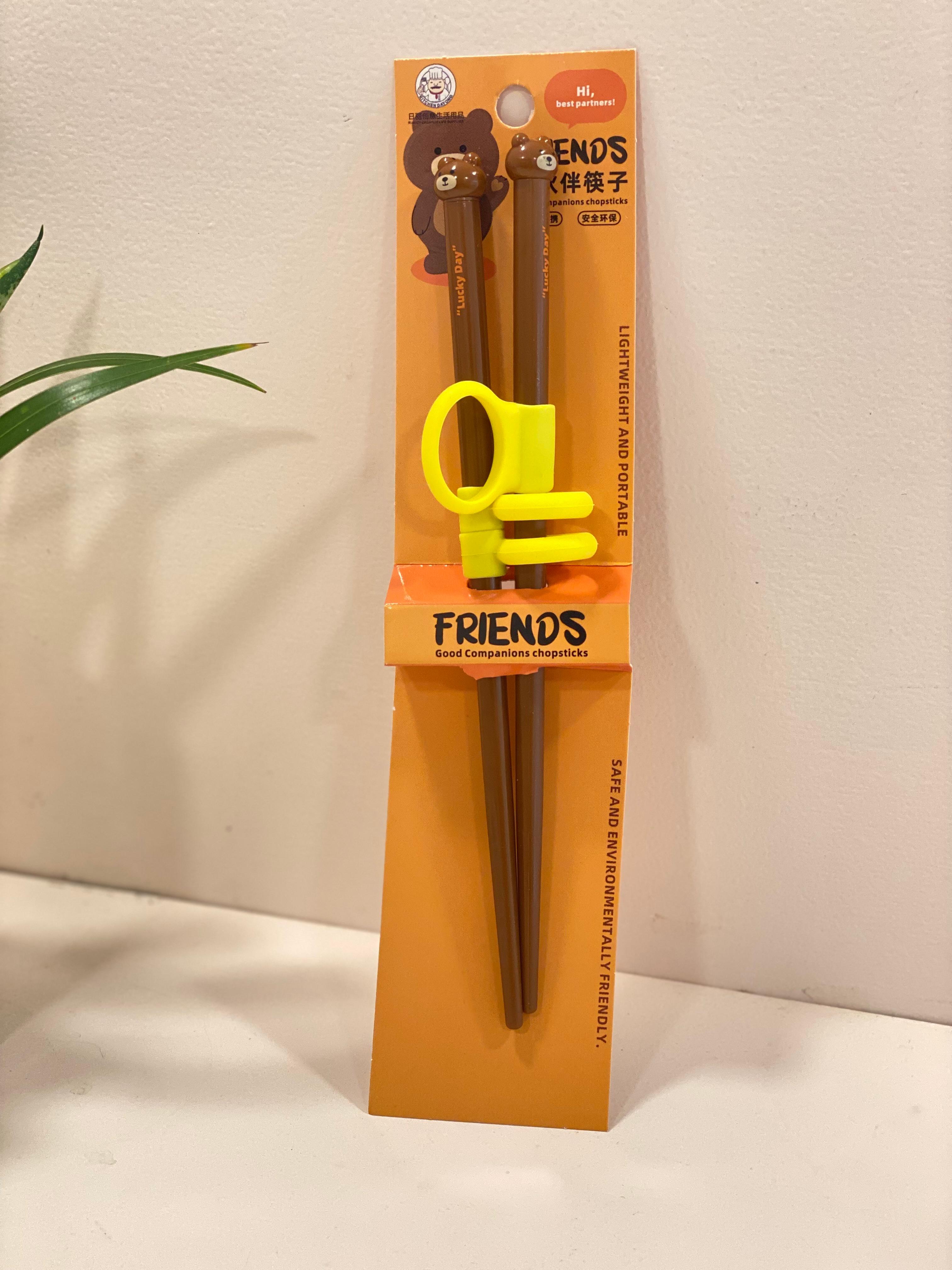 Cute Animal Training Chopsticks for Kids – Easy Learning Chopsticks with Finger Rings