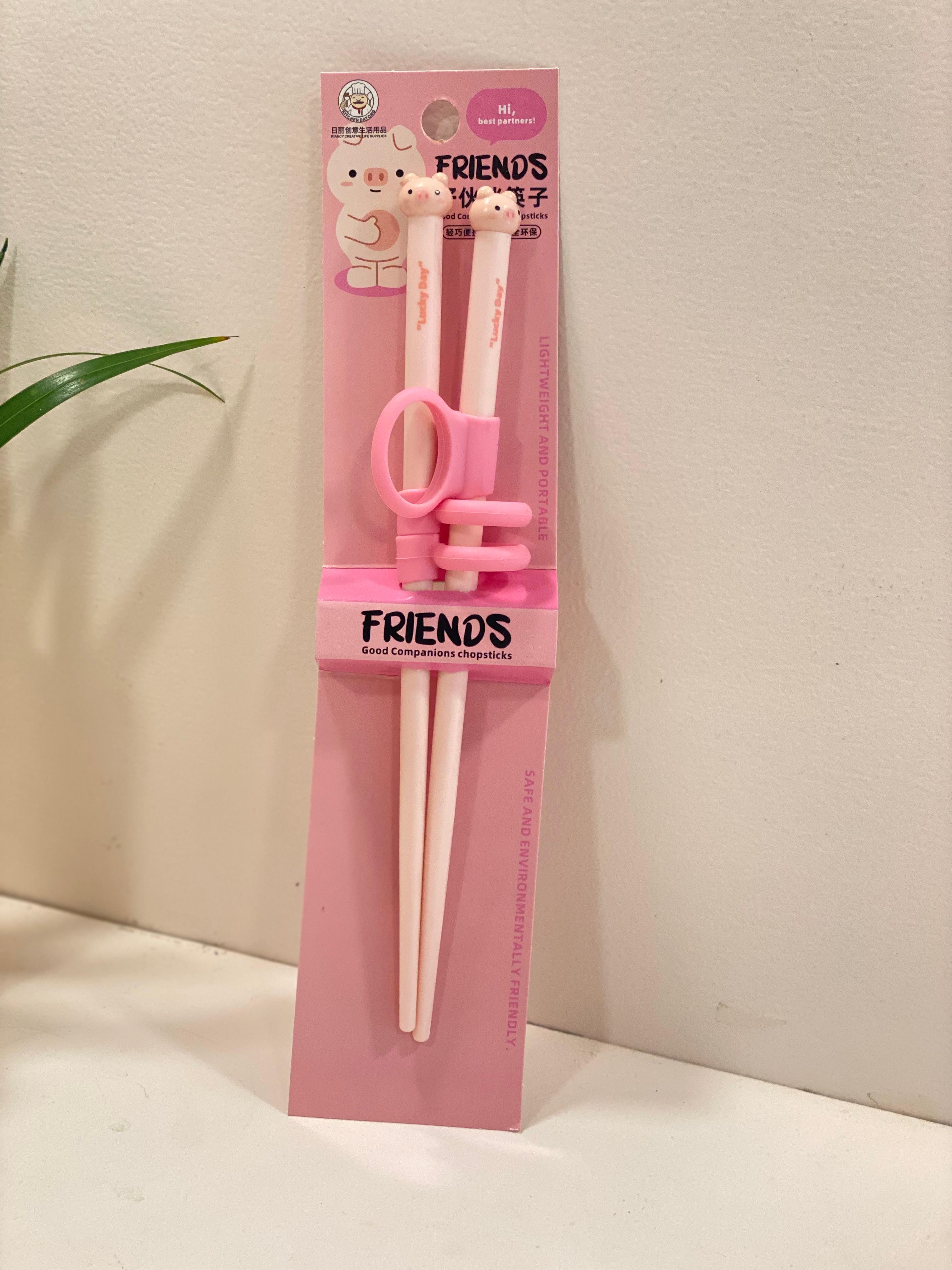 Cute Animal Training Chopsticks for Kids – Easy Learning Chopsticks with Finger Rings