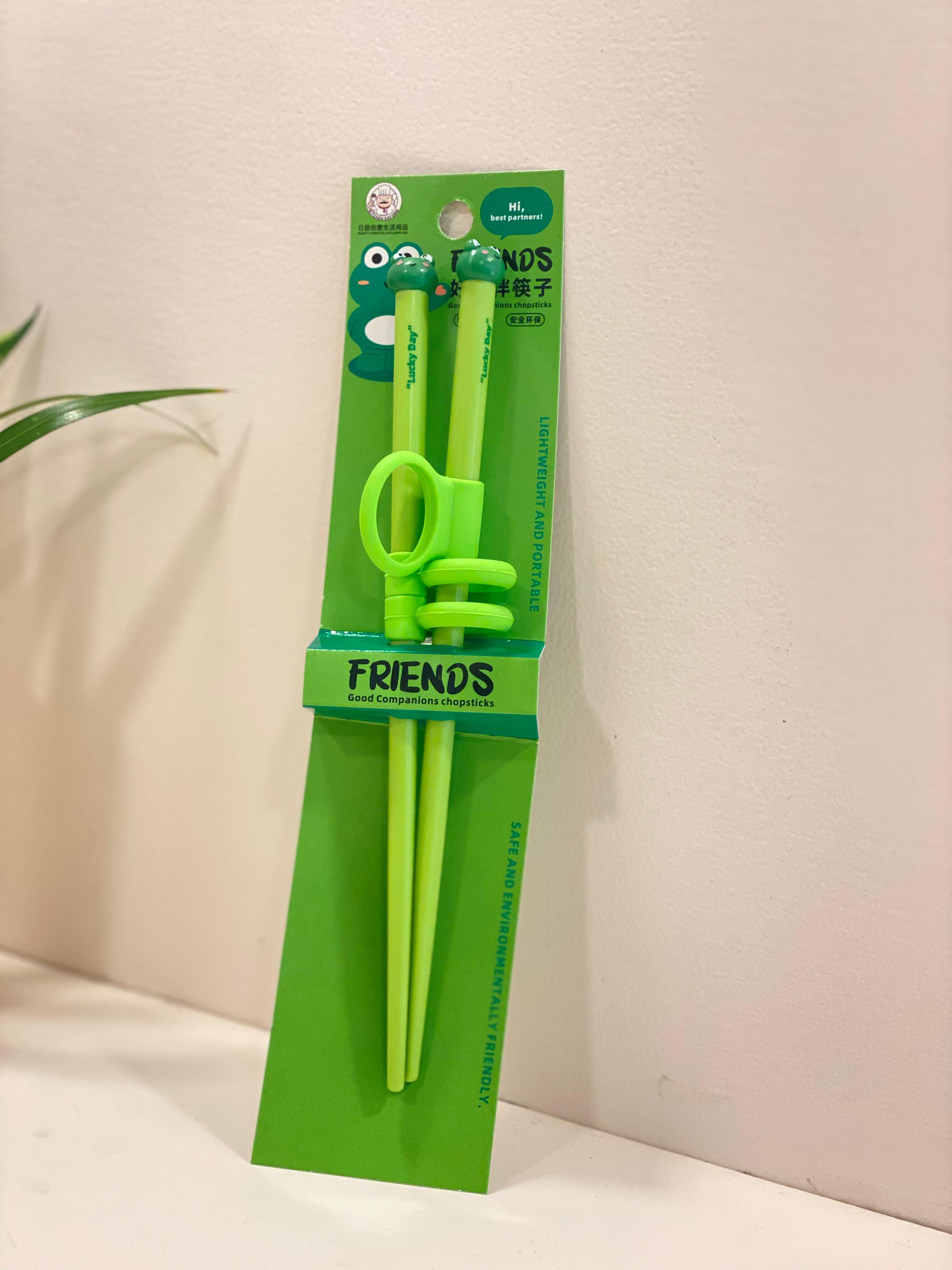 Cute Animal Training Chopsticks for Kids – Easy Learning Chopsticks with Finger Rings