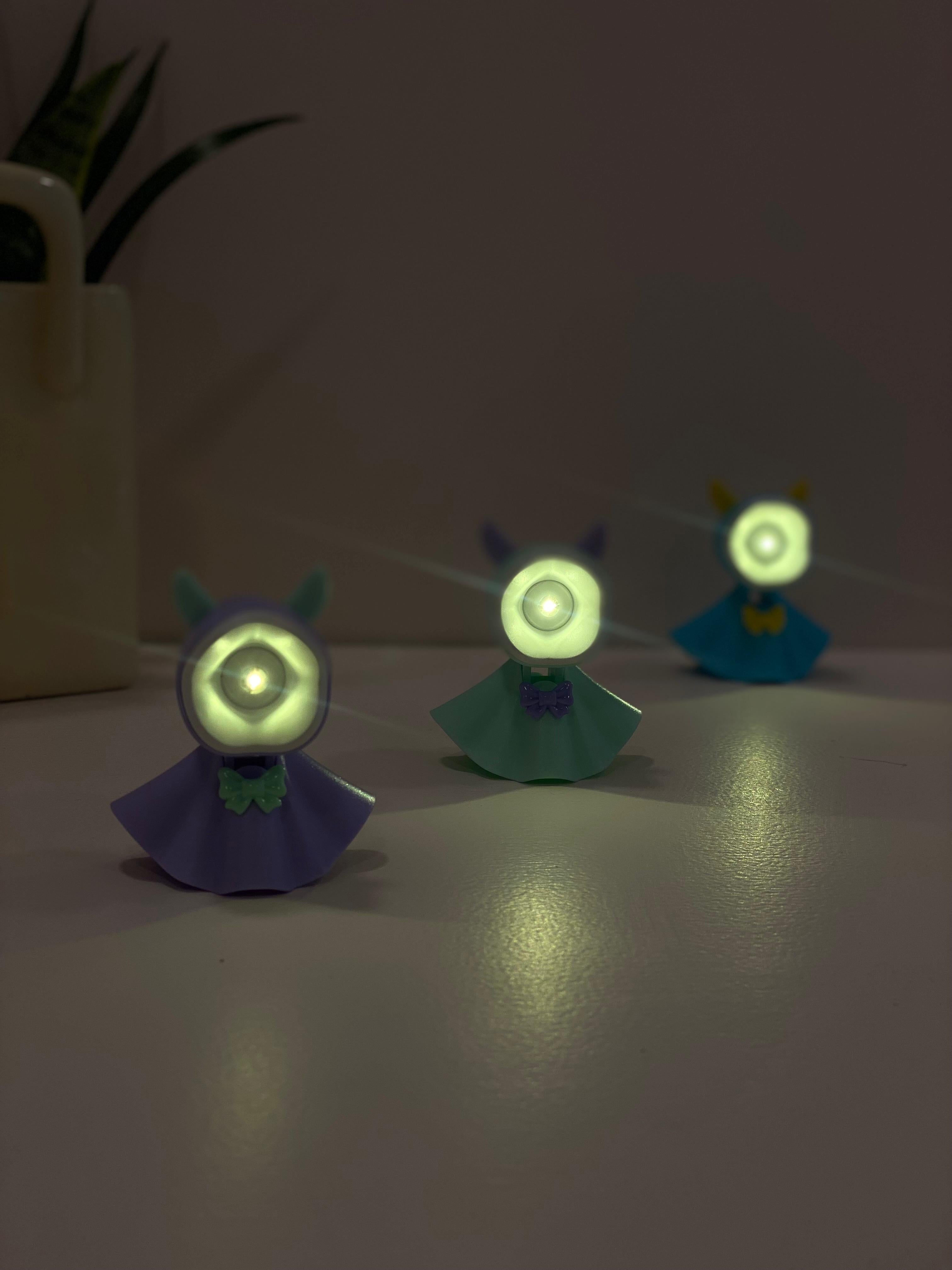 Cute Monster LED Book Light – Mini Clip-On Reading Lamp for Books & Study