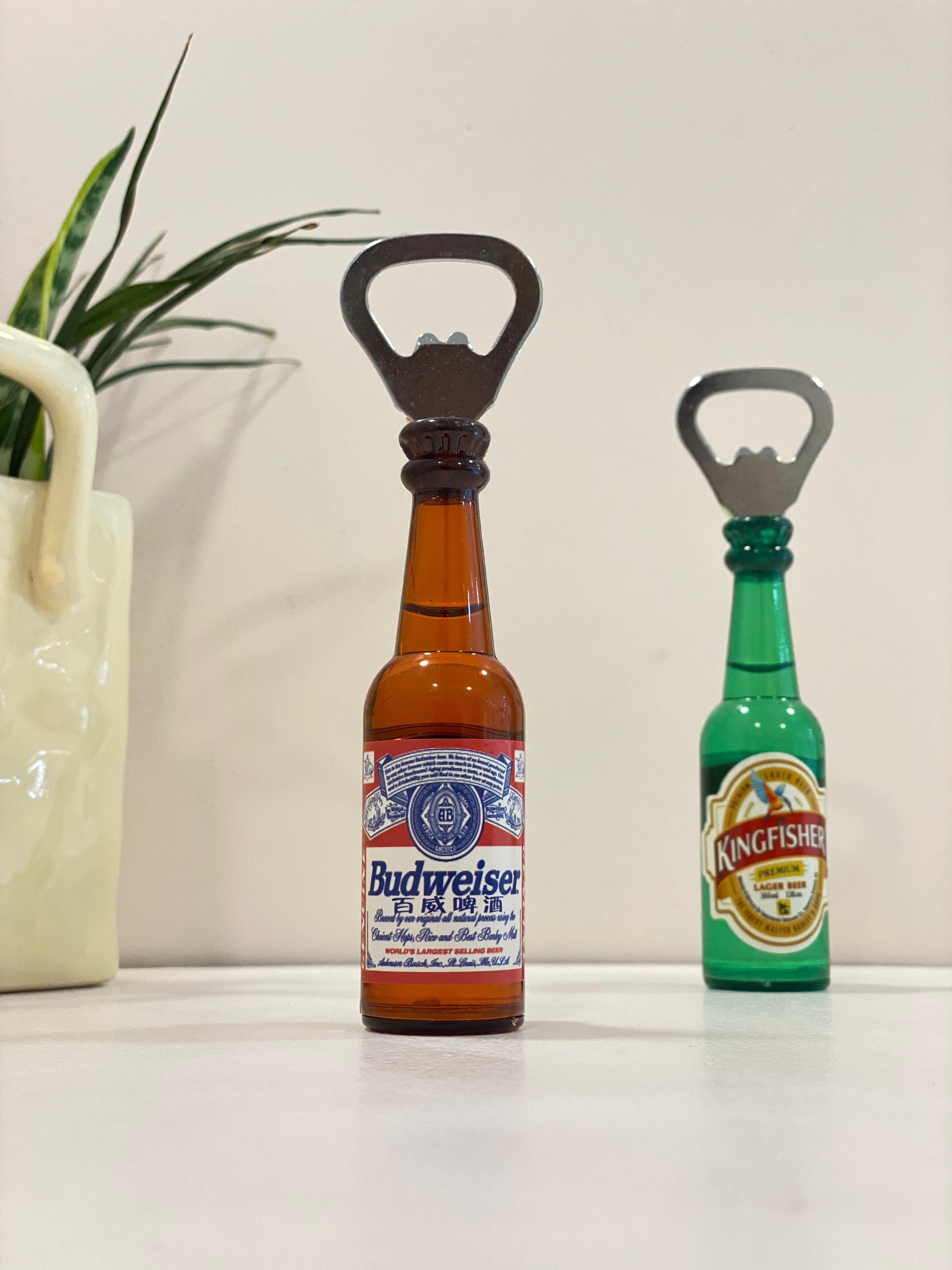 Bottle Shaped Fridge Magnet Bottle Opener – Mini Beer Bottle Magnetic Opener for Refrigerator