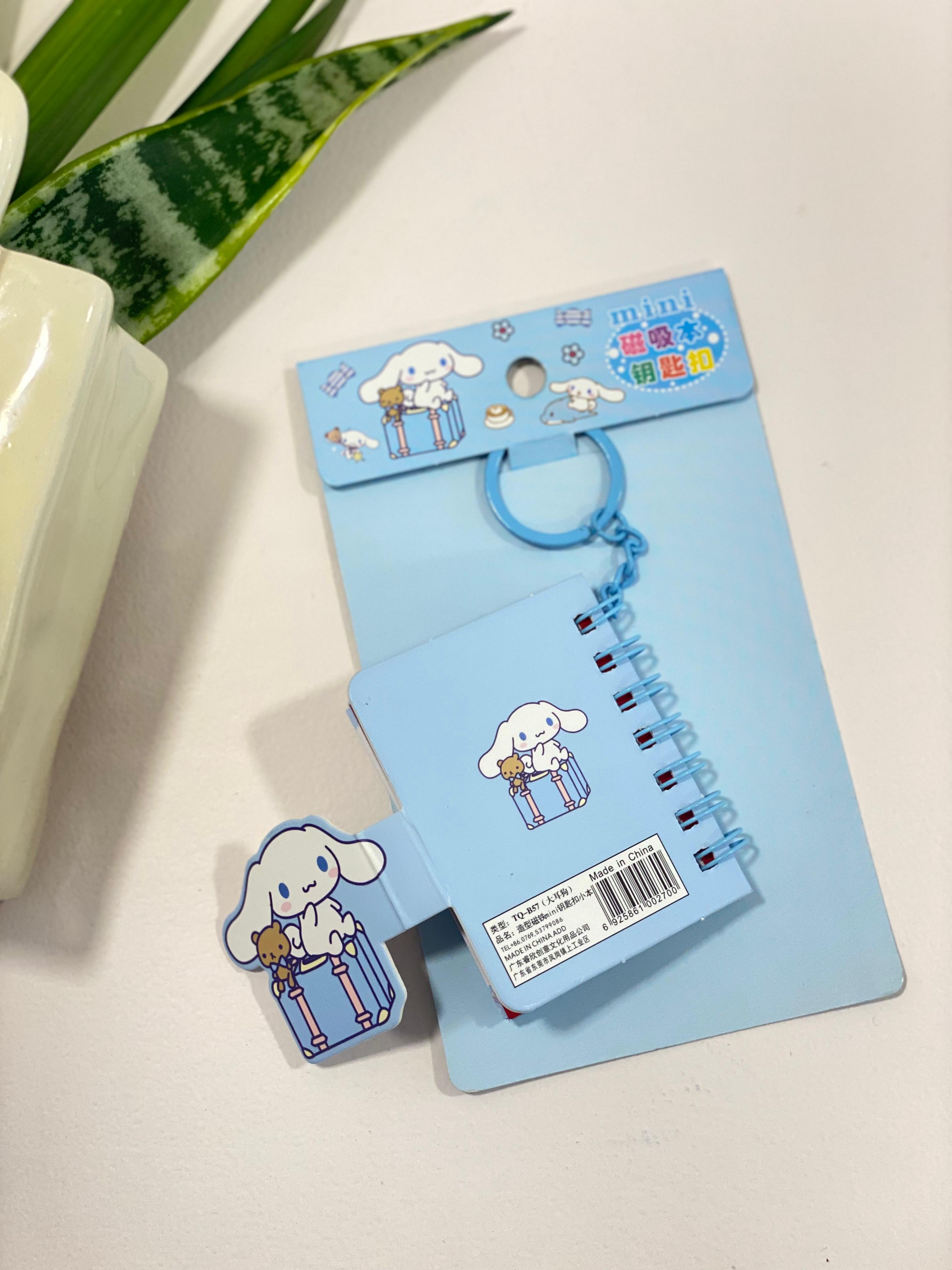Cute Cinnamoroll Mini Notebook Keychain – Kawaii Pocket Notepad Keyring for Bags, Gifts & Stationery Lovers
