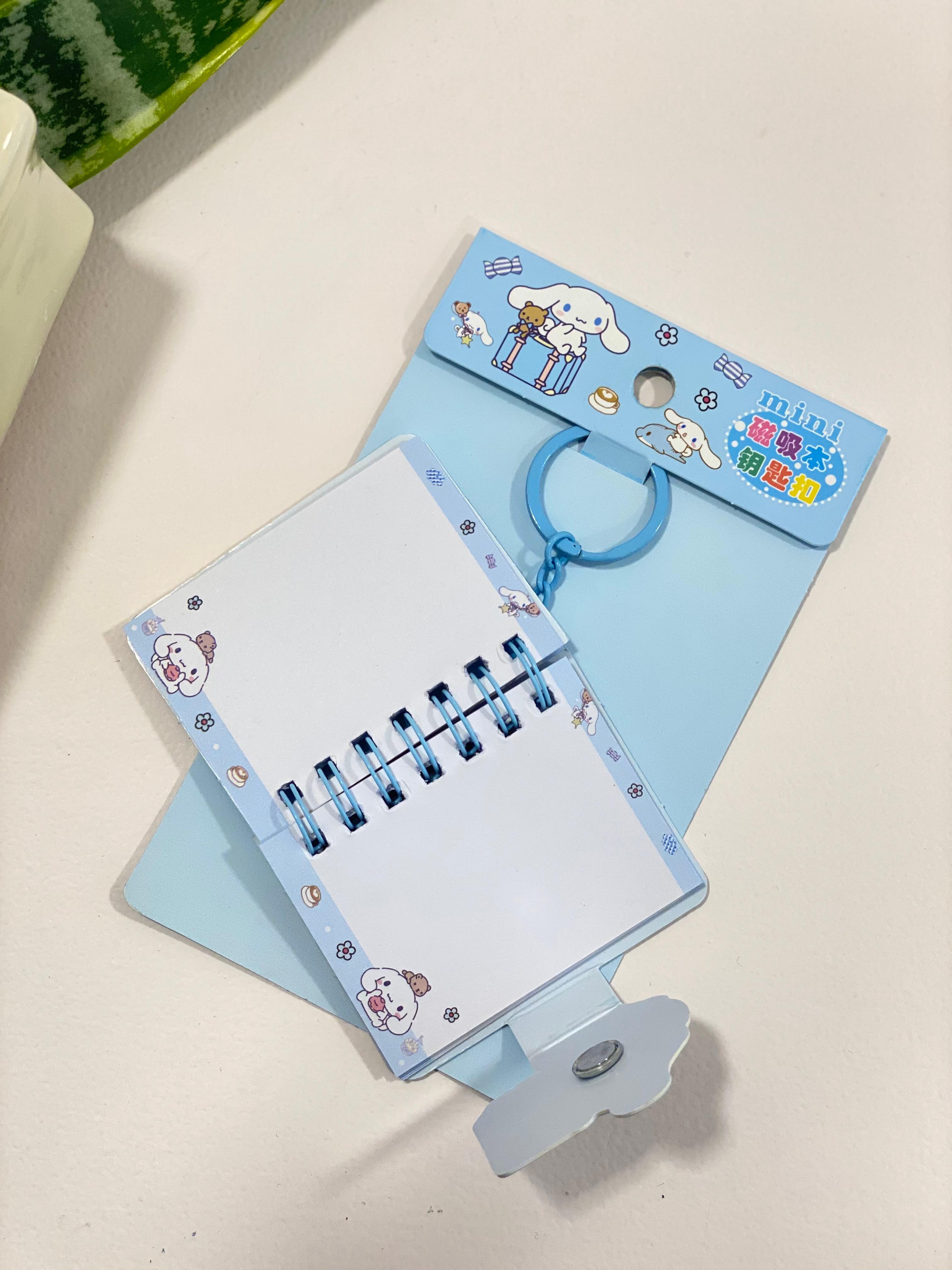 Cute Cinnamoroll Mini Notebook Keychain – Kawaii Pocket Notepad Keyring for Bags, Gifts & Stationery Lovers