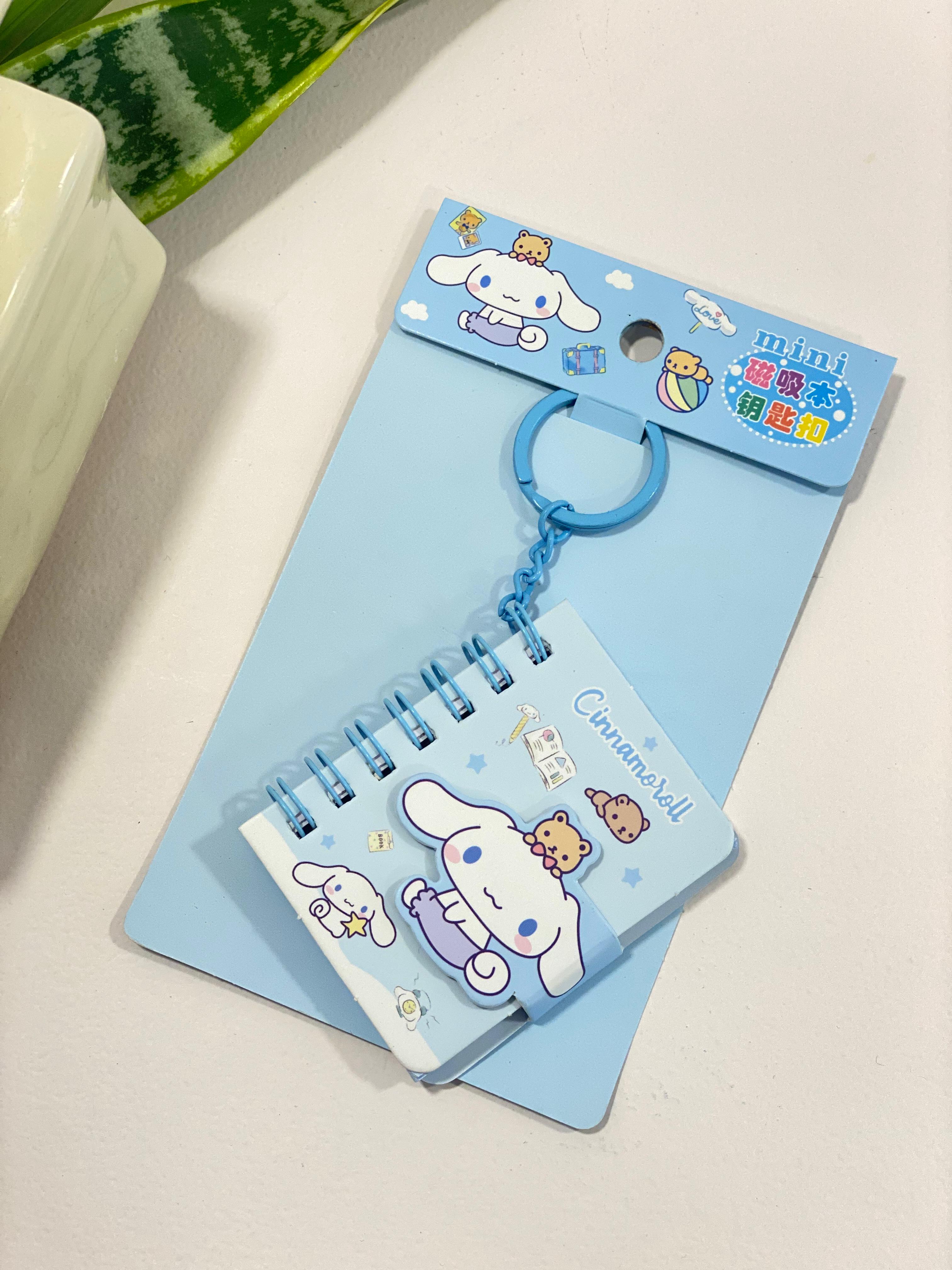 Cute Cinnamoroll Mini Notebook Keychain – Kawaii Pocket Notepad Keyring for Bags, Gifts & Stationery Lovers