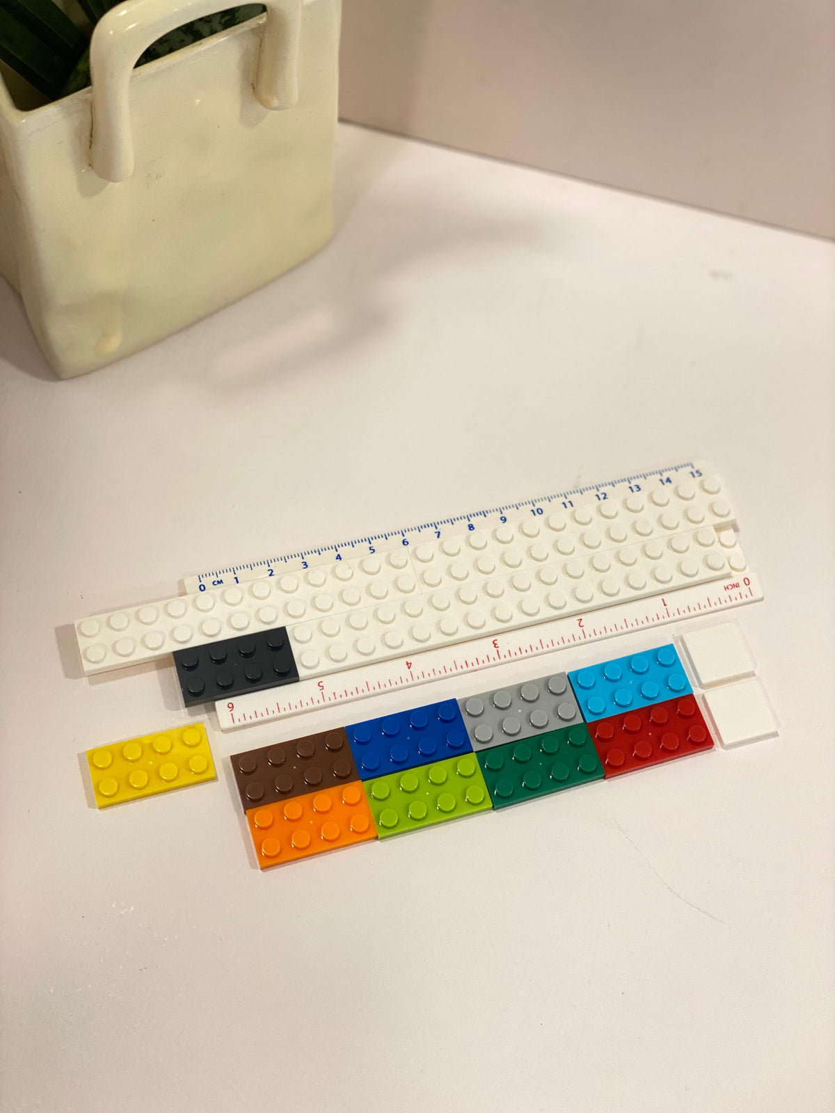 Diy Ruler Props DIY Puzzle Building Block Ruler – Creative Modular School Ruler with I ...