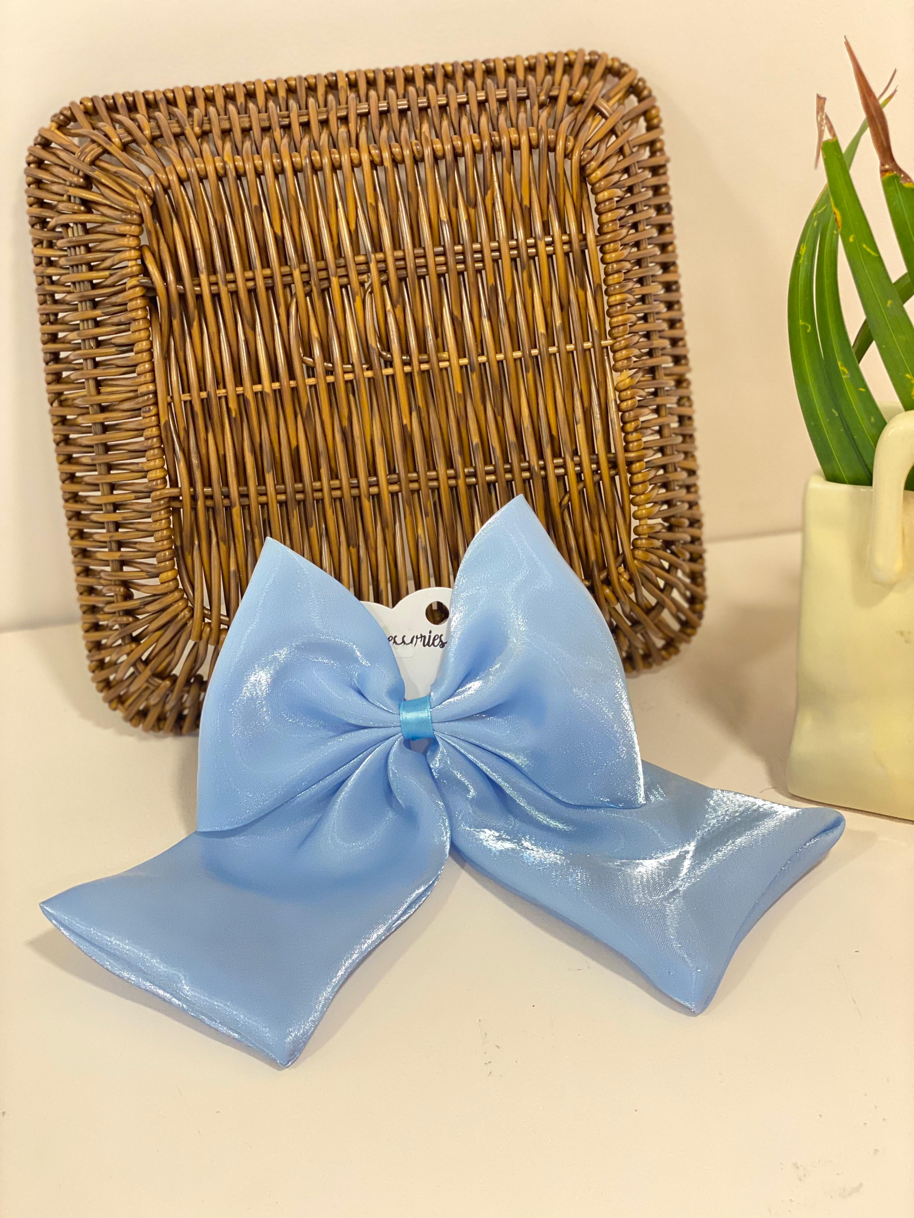 Shimmering Pastel Organza Oversized Hair Bow