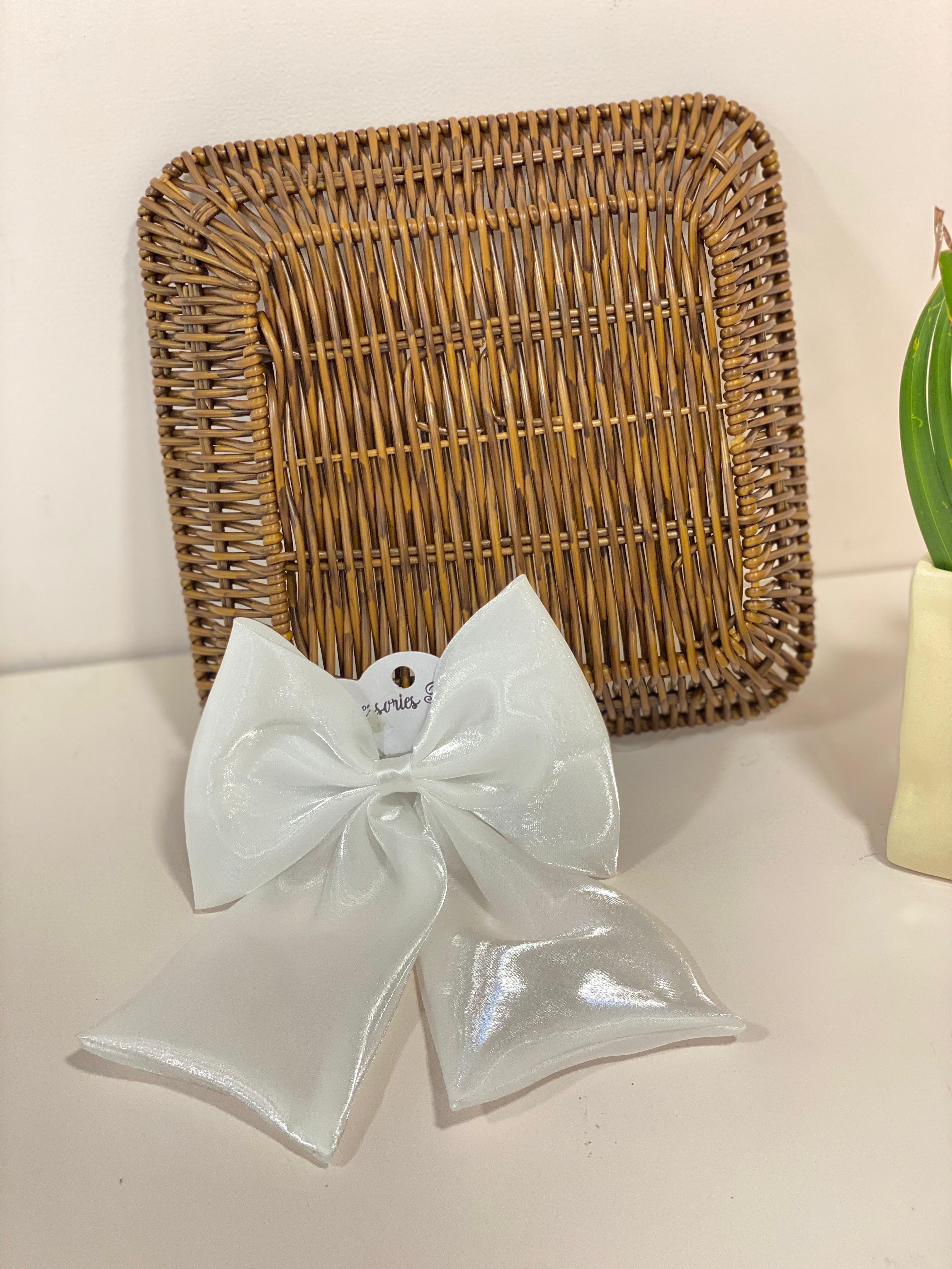 Shimmering Pastel Organza Oversized Hair Bow