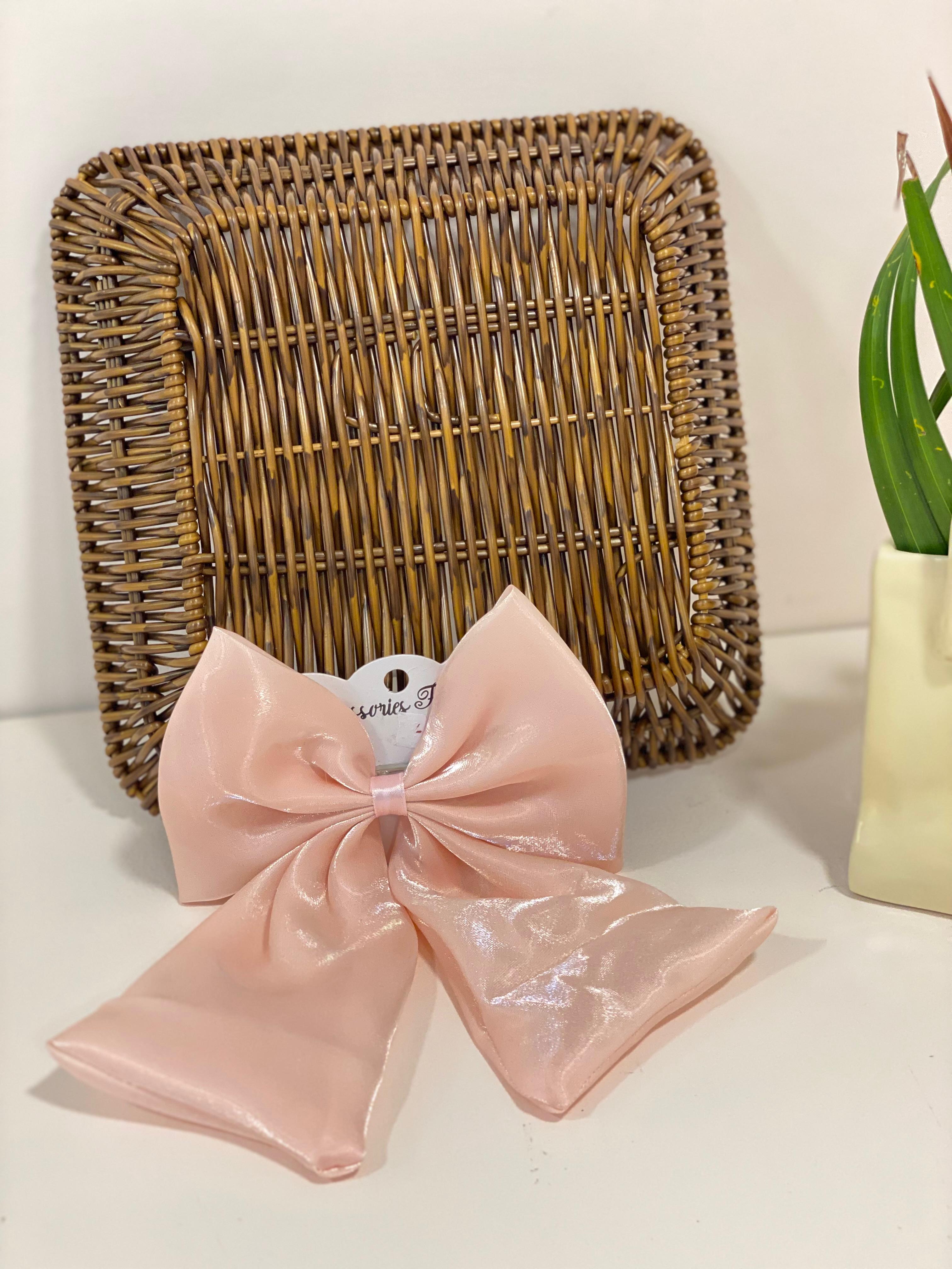 Shimmering Pastel Organza Oversized Hair Bow