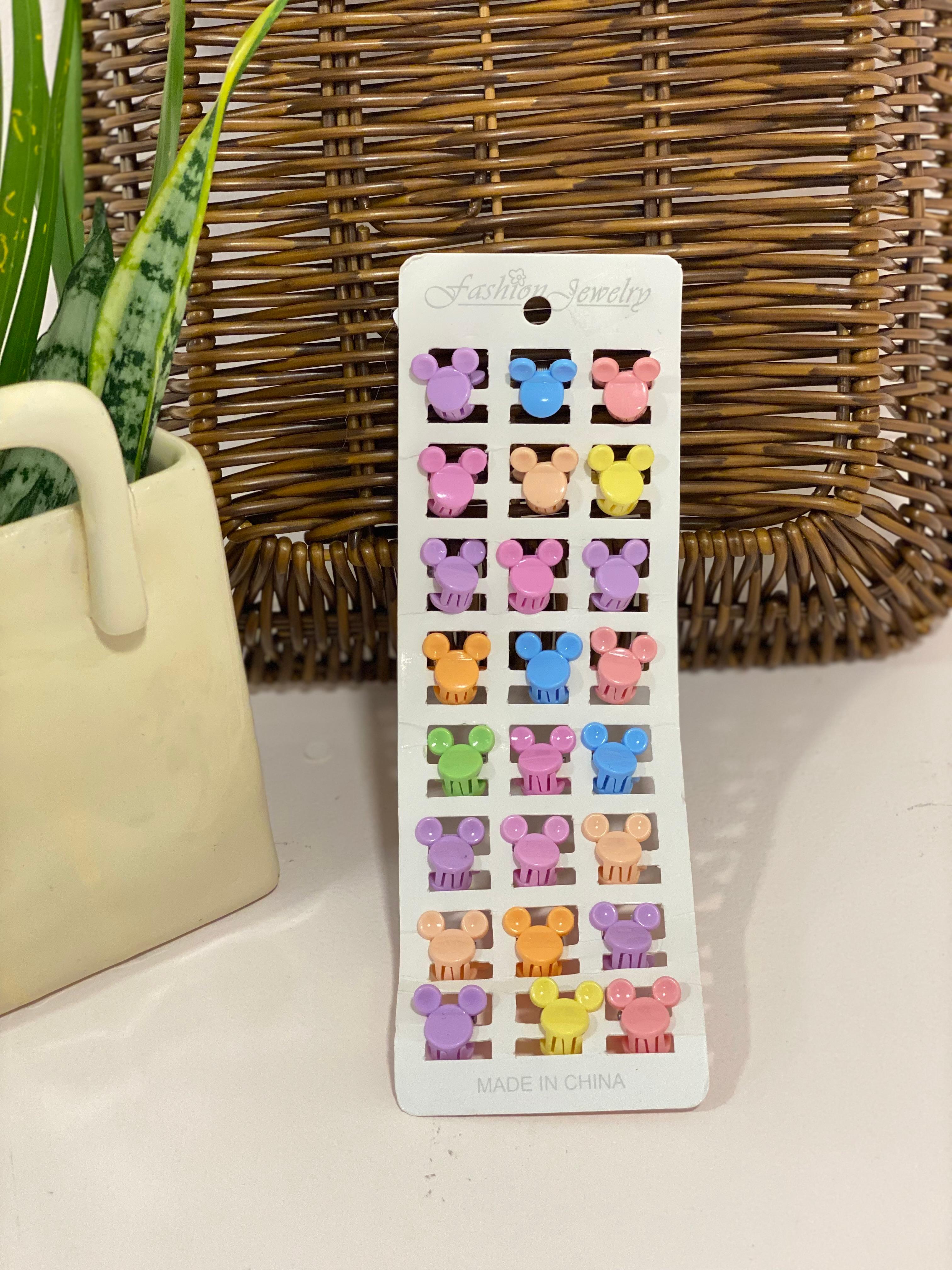 Retro Pastel Mini Claw Clips Set