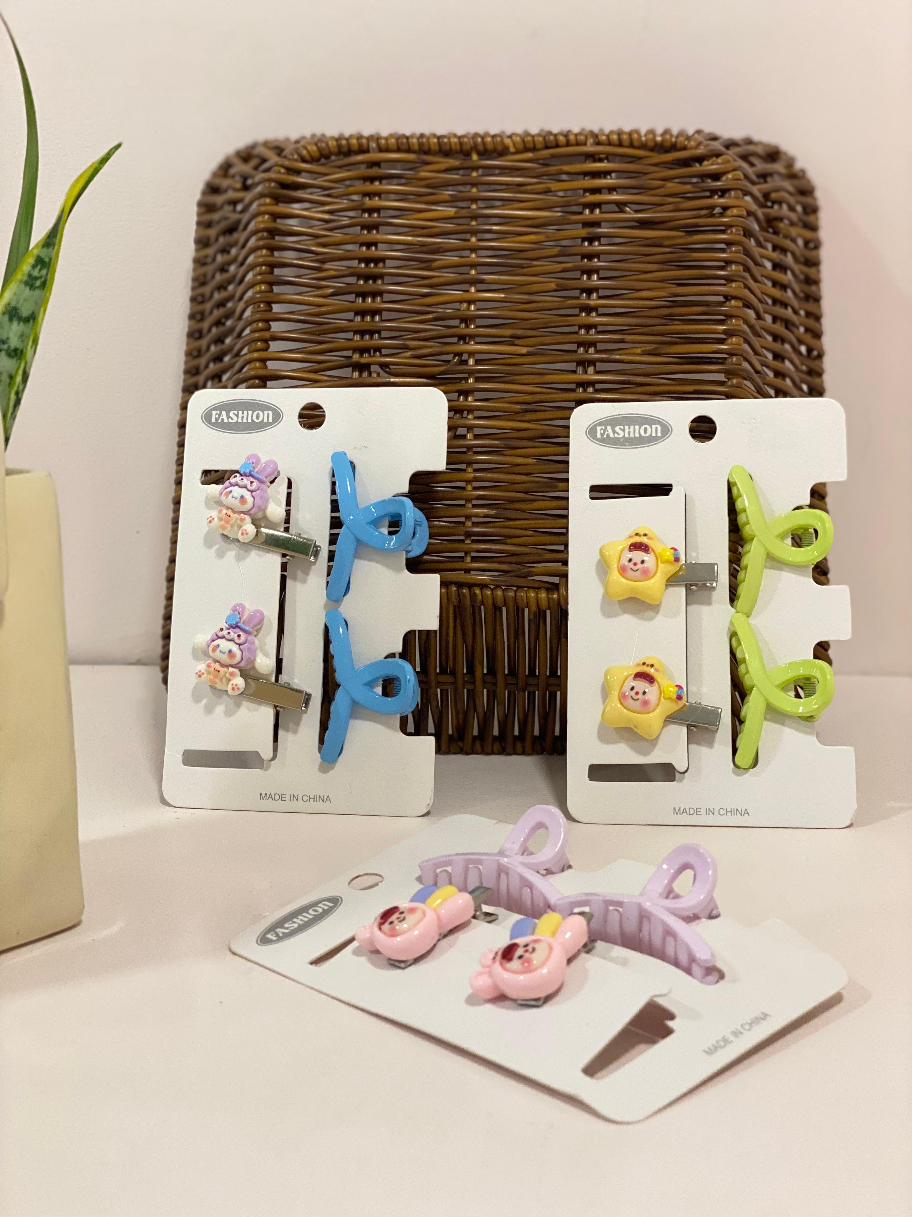 Pastel Loop Claw & Character Clip Set