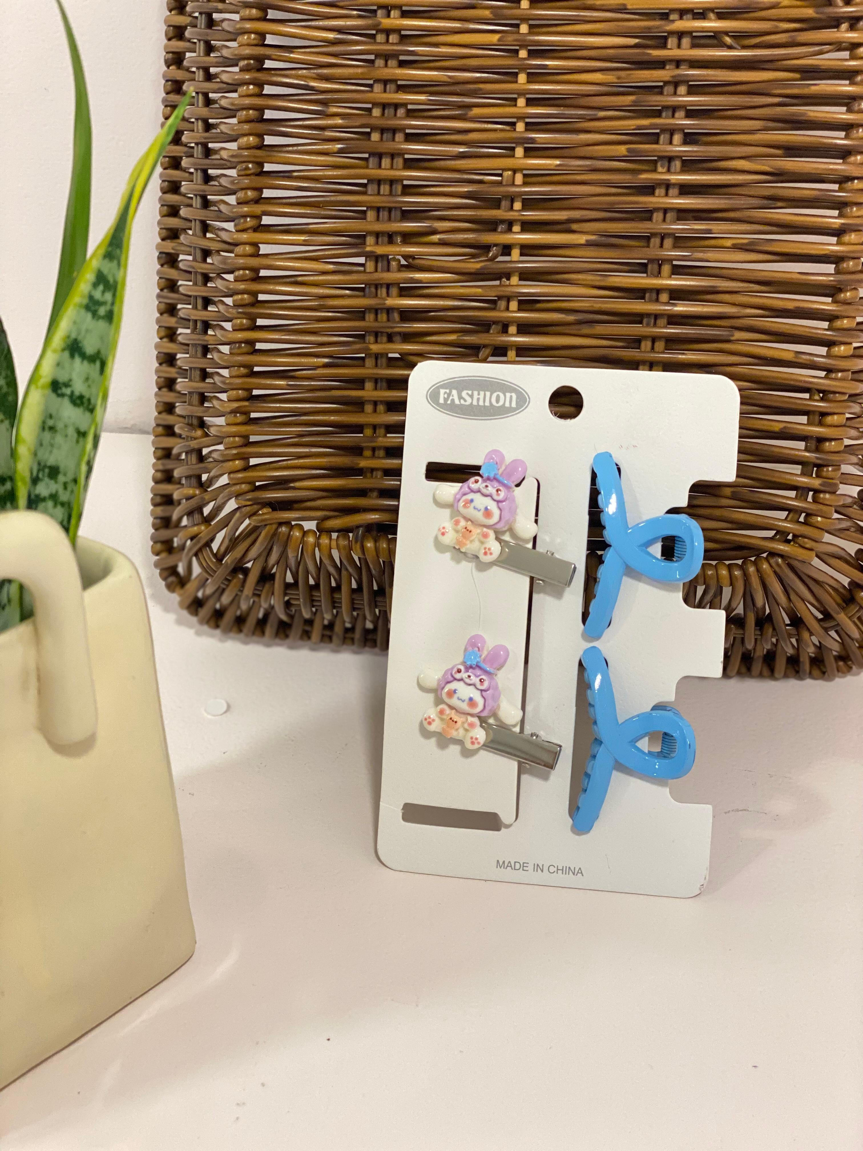 Pastel Loop Claw & Character Clip Set