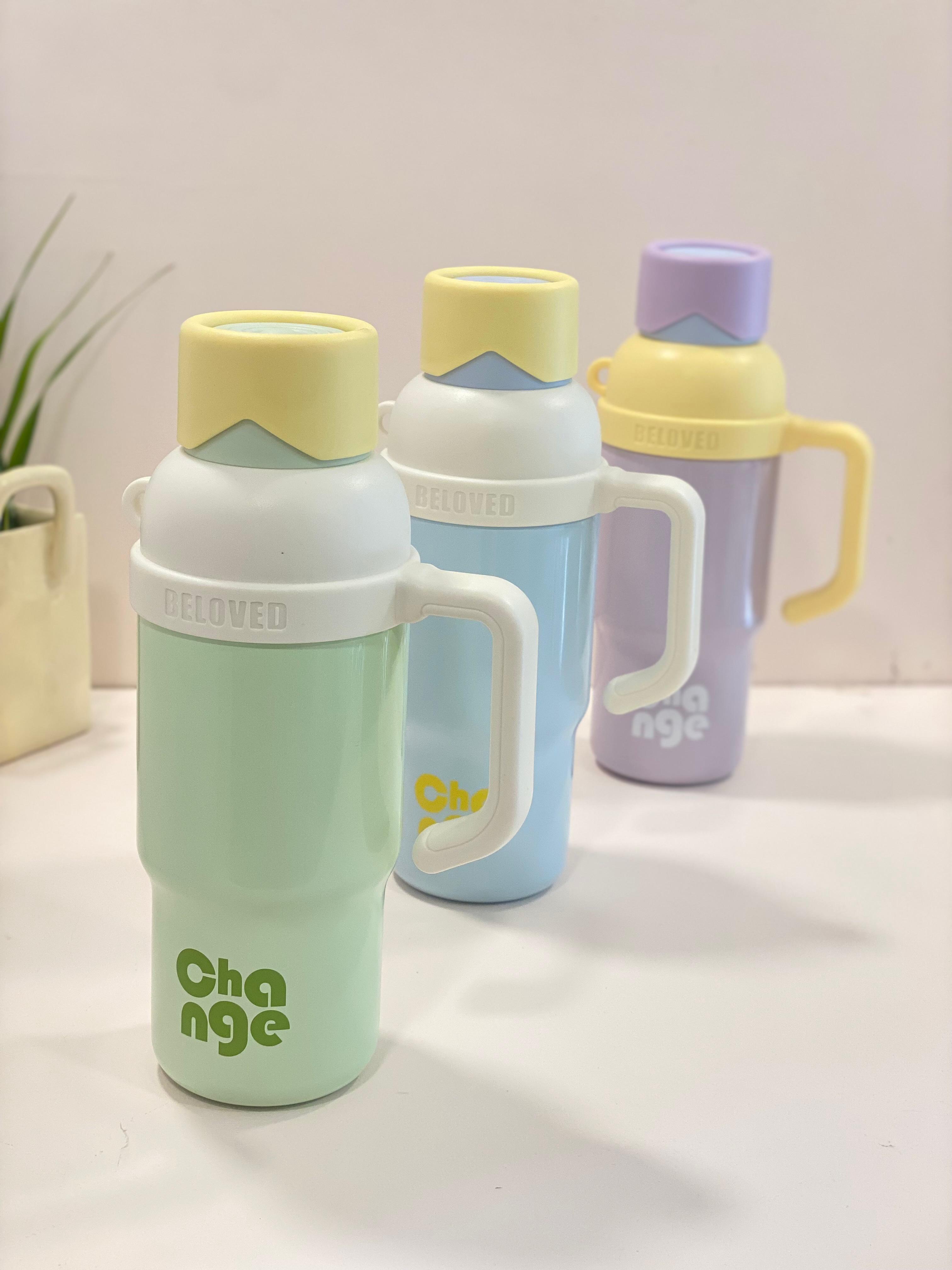 Pastel Thermal Travel Mug with Infuser &amp; Straw