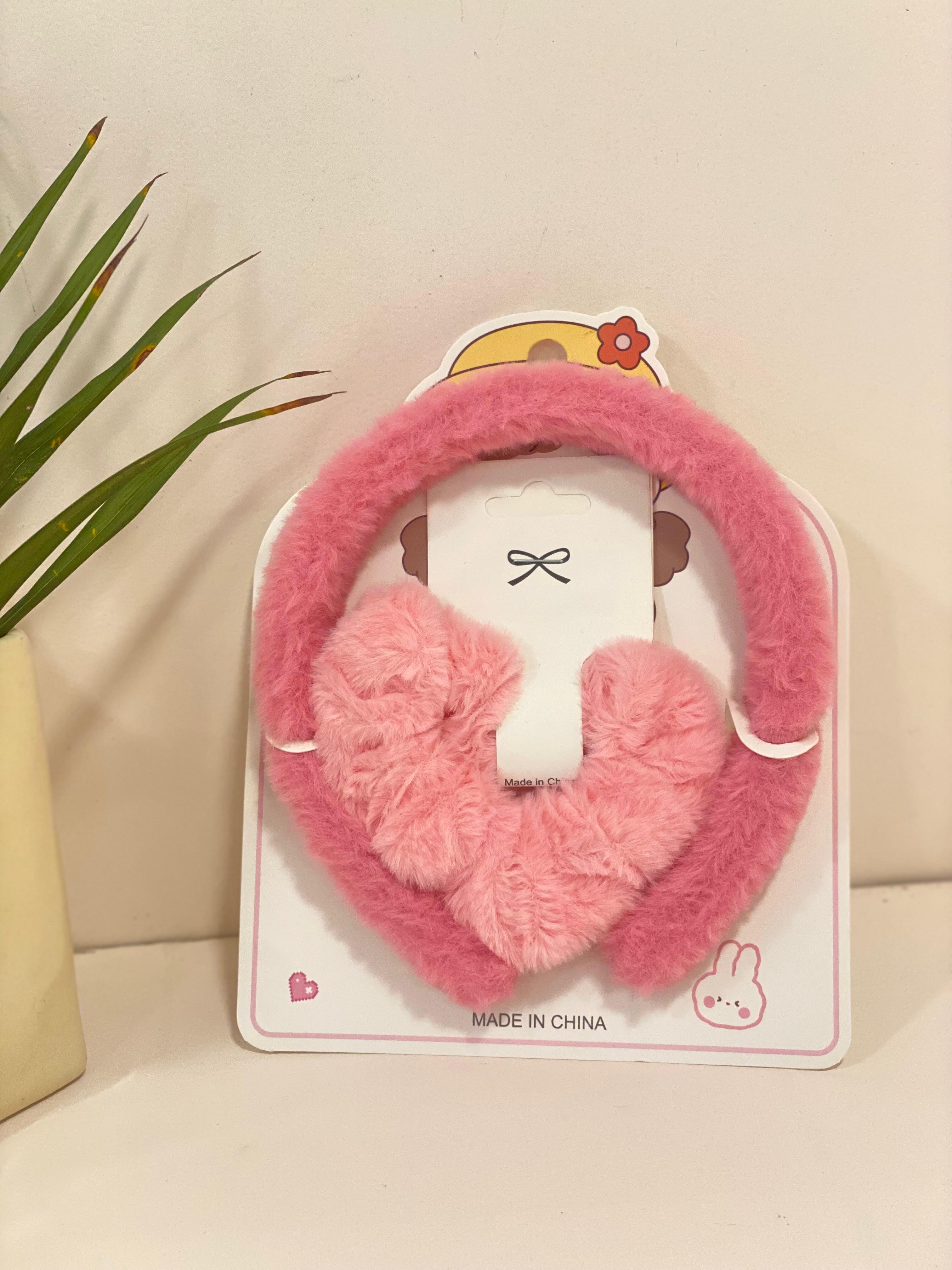 Plush Faux-Fur Headband & Scrunchie Set