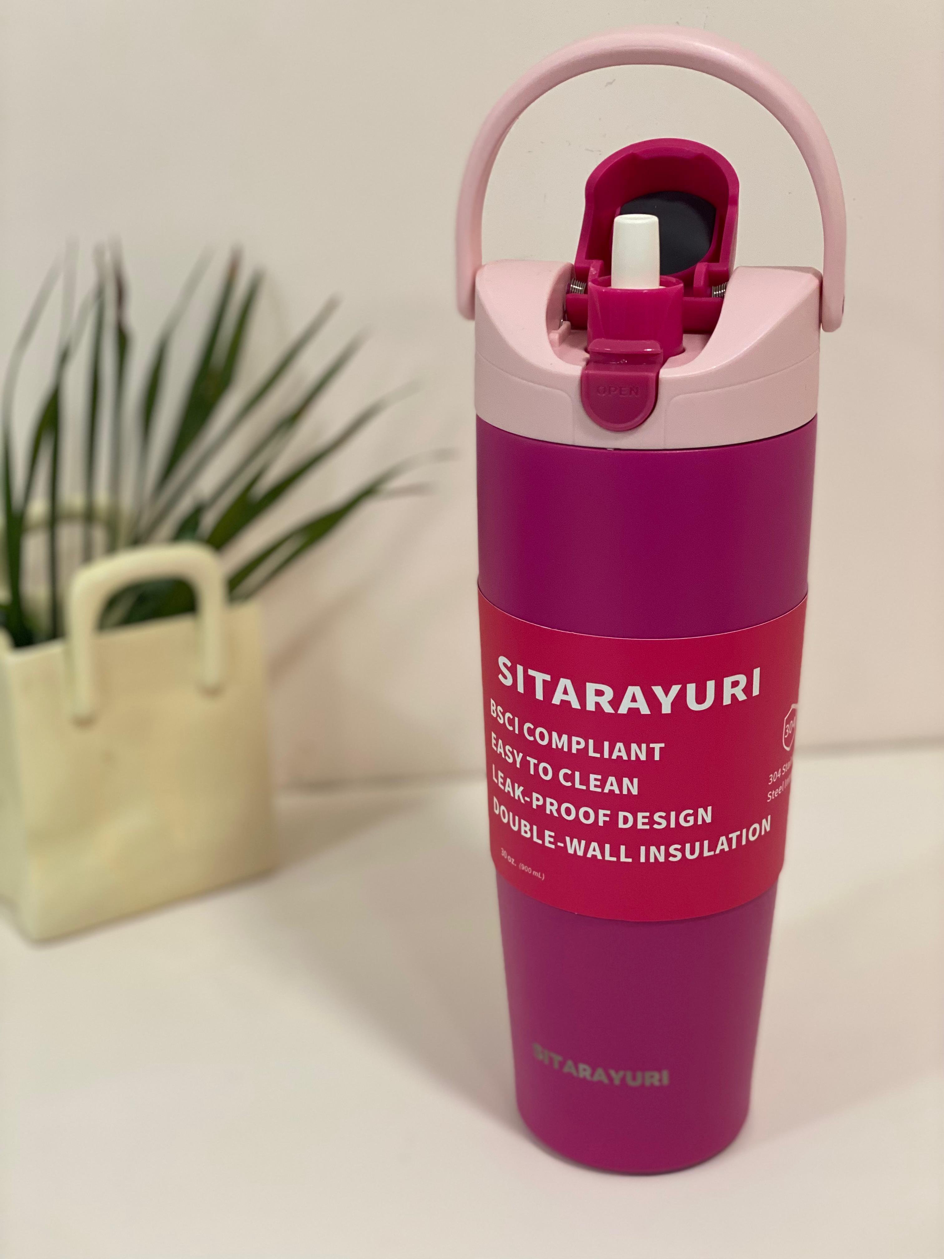Sitarayuri Double-Wall Insulated Travel Tumbler