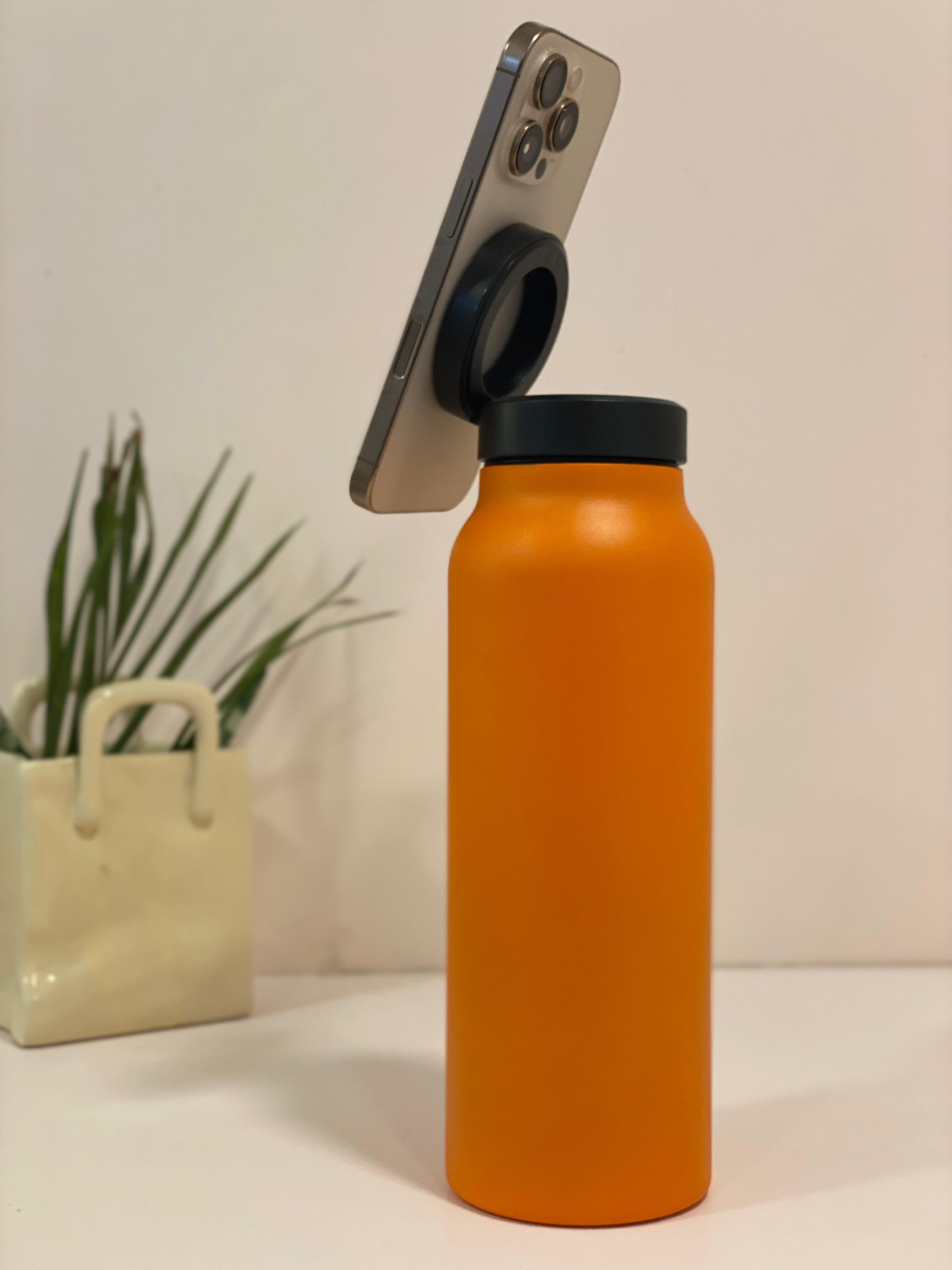 MagSafe-Compatible Magnetic Phone Mount Water Bottle