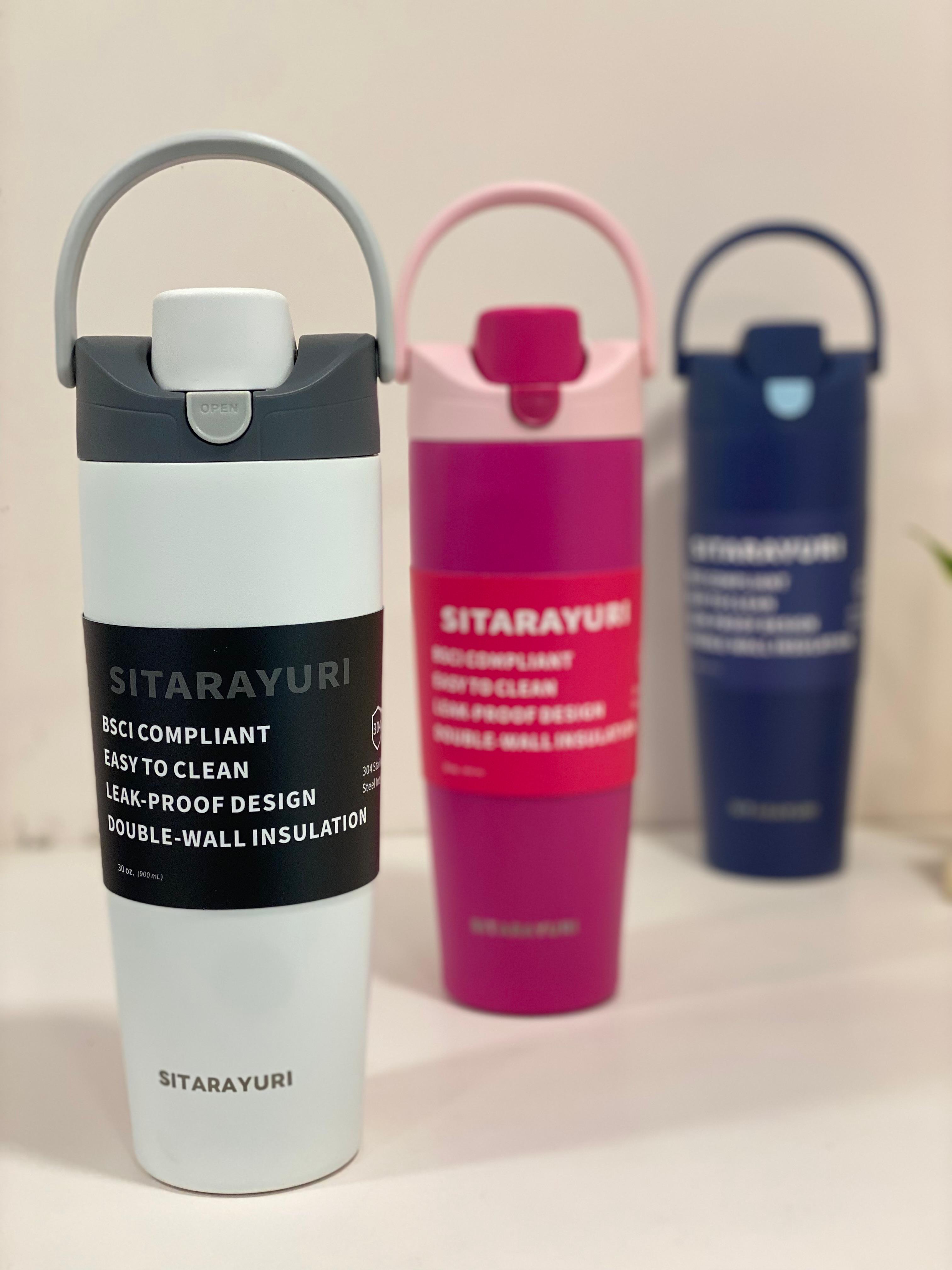 Sitarayuri Double-Wall Insulated Travel Tumbler