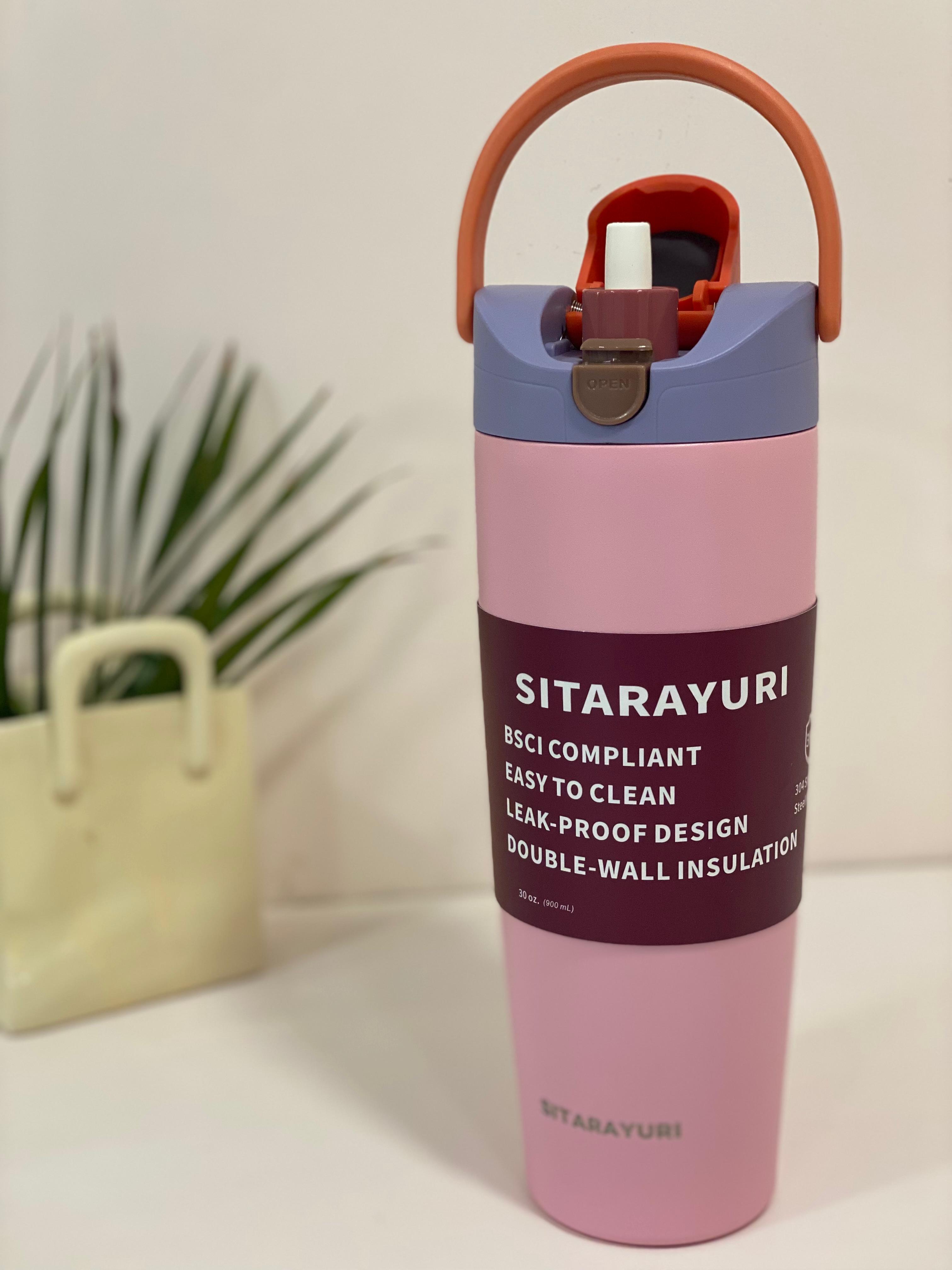 Sitarayuri Double-Wall Insulated Travel Tumbler