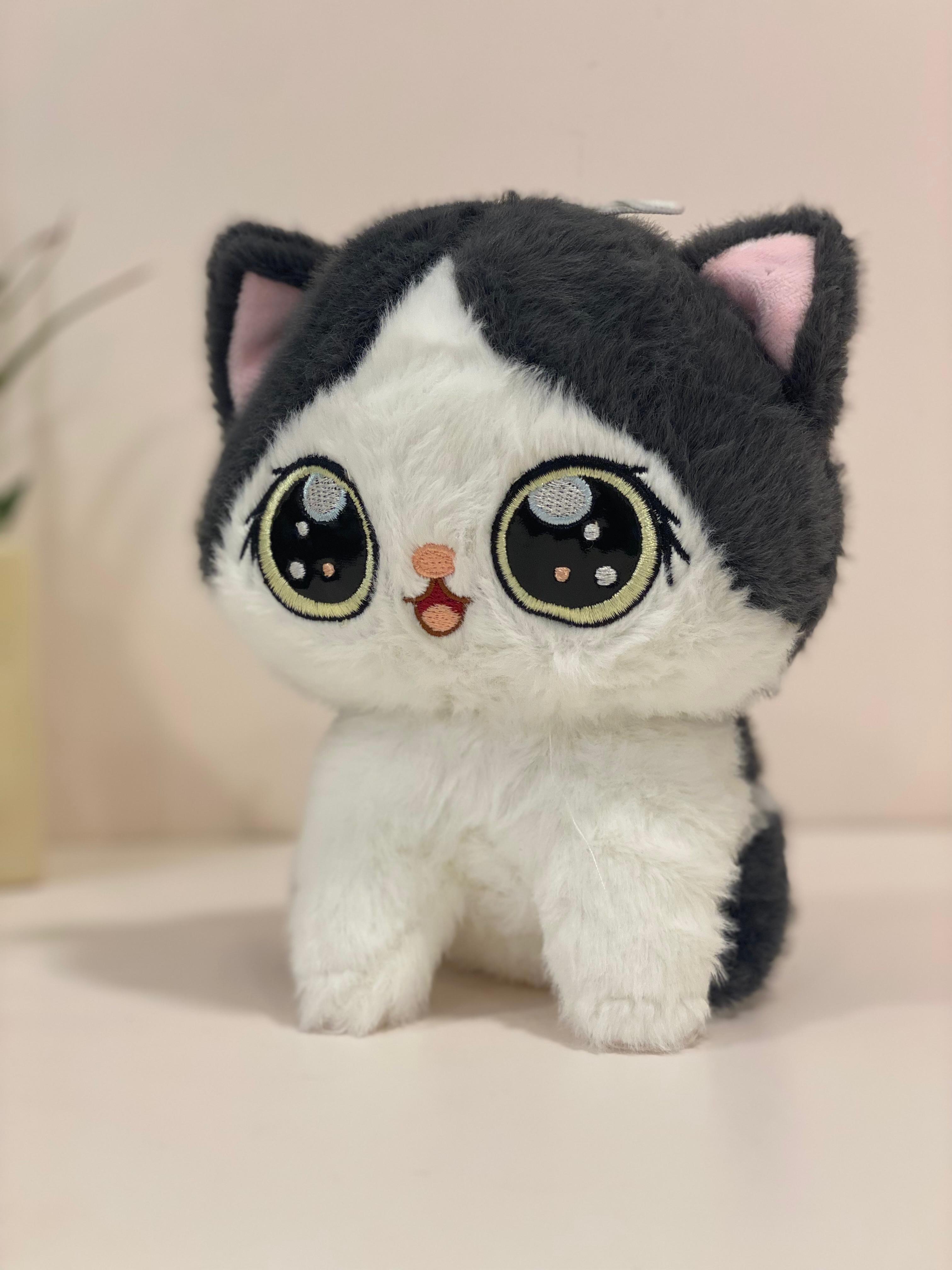 Big Eyed Anime Kitten Plush Toy